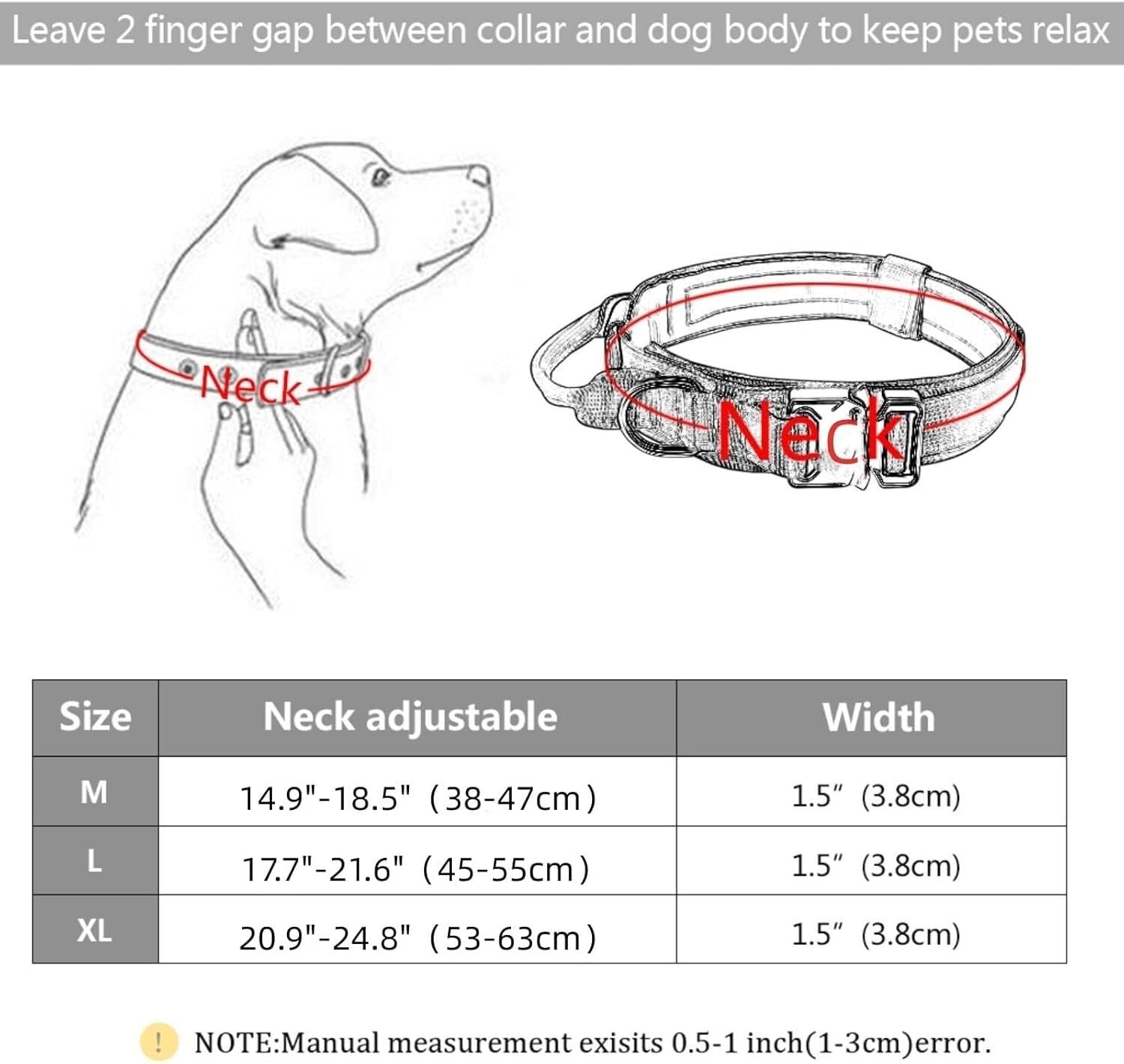 Collar para Perro, con Mango Resistente y fácil Control for Perros medianos Grandes(Pink,Medium)