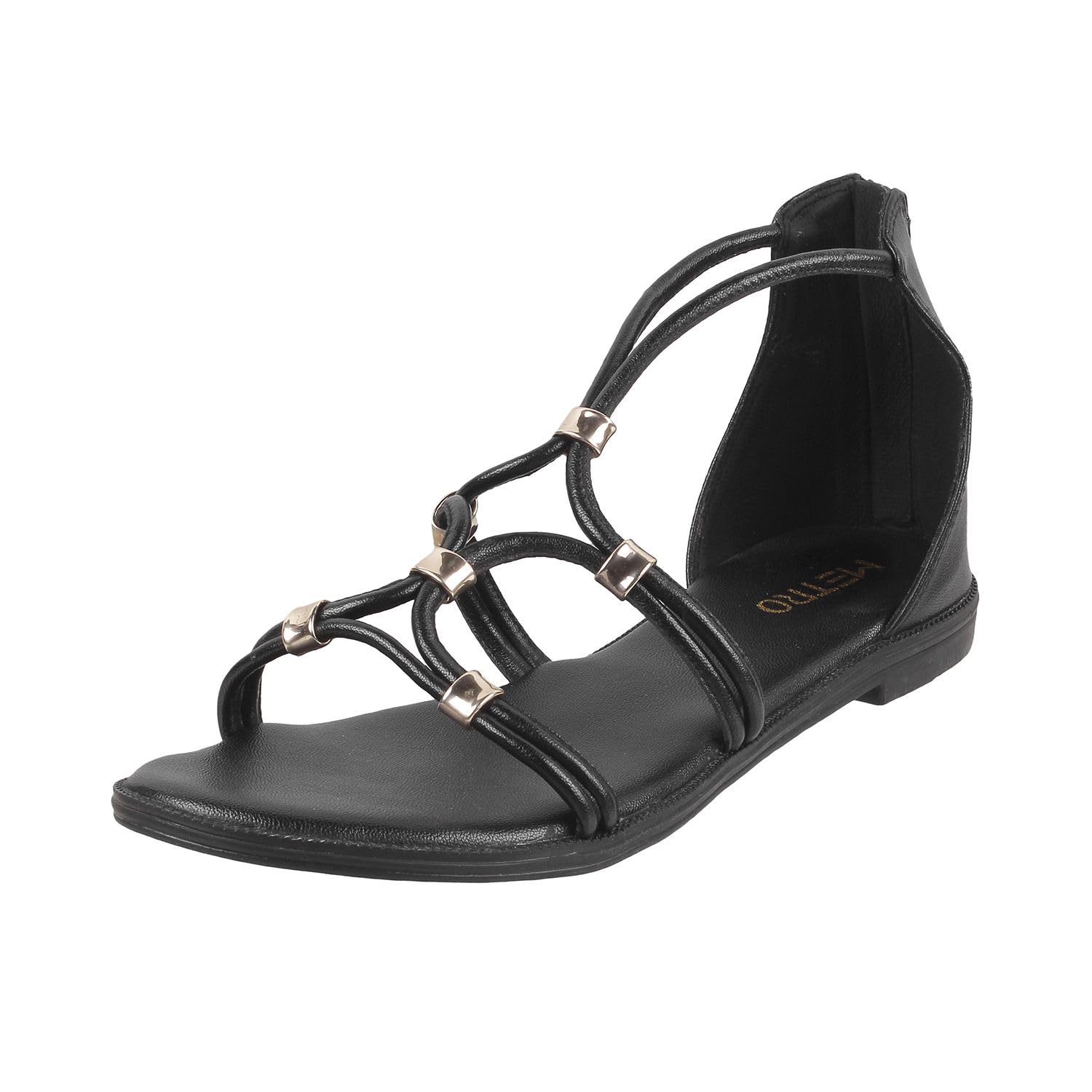 Metro Women Black Synthetic Leather Gladiator UK/6 EU/39 (33-327) (B0CQHGDJXL) Amazon Price History, Amazon Price Tracker