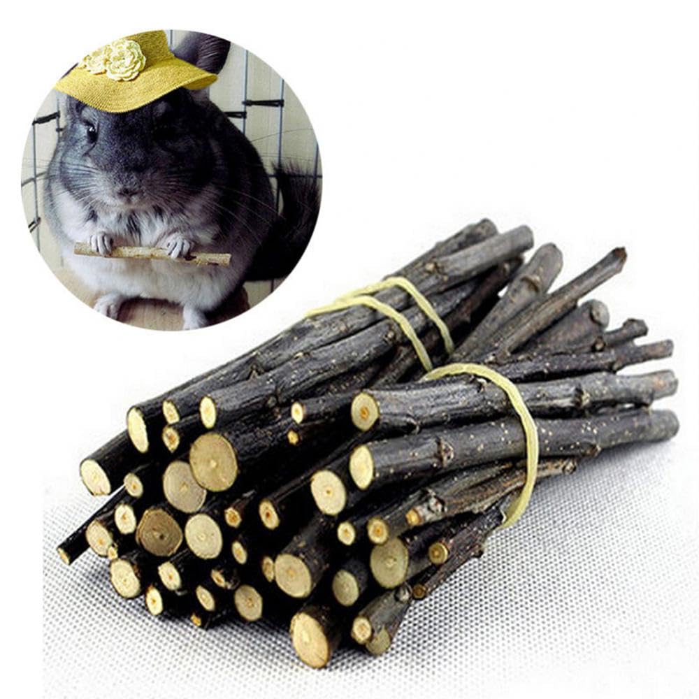 Juguetes para hámsters, Juguete Natural for hámster, palitos de Madera pequeños for Masticar, ramitas for Mascotas, Conejo, cobaya, Juguete 200 g