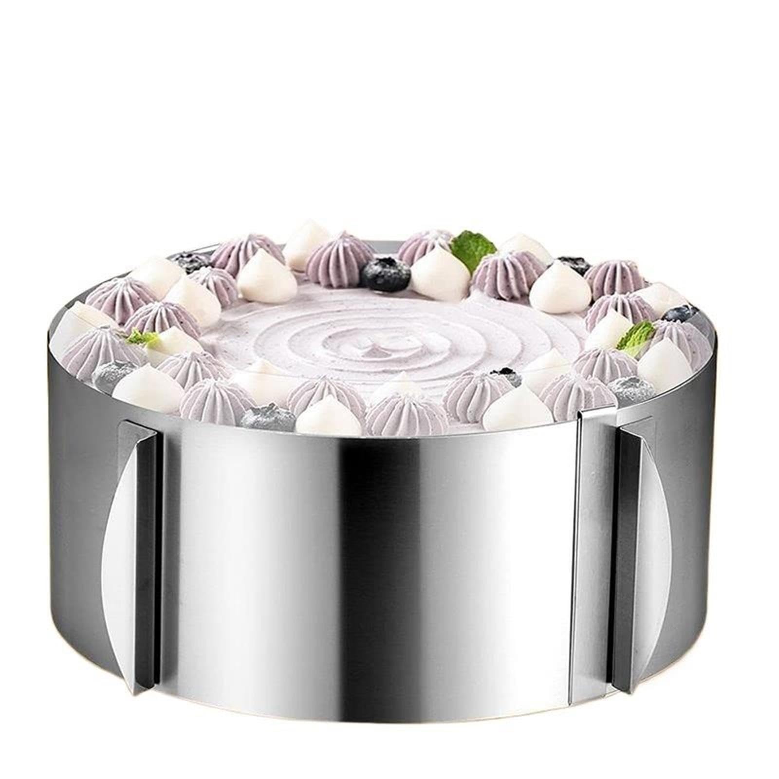 Transparent Patisserie Rouleaux Anneau à gâteau réglable, cœur/carré/rond, moule Mousse, collier gâteaux(Rectangle Cake Mold)