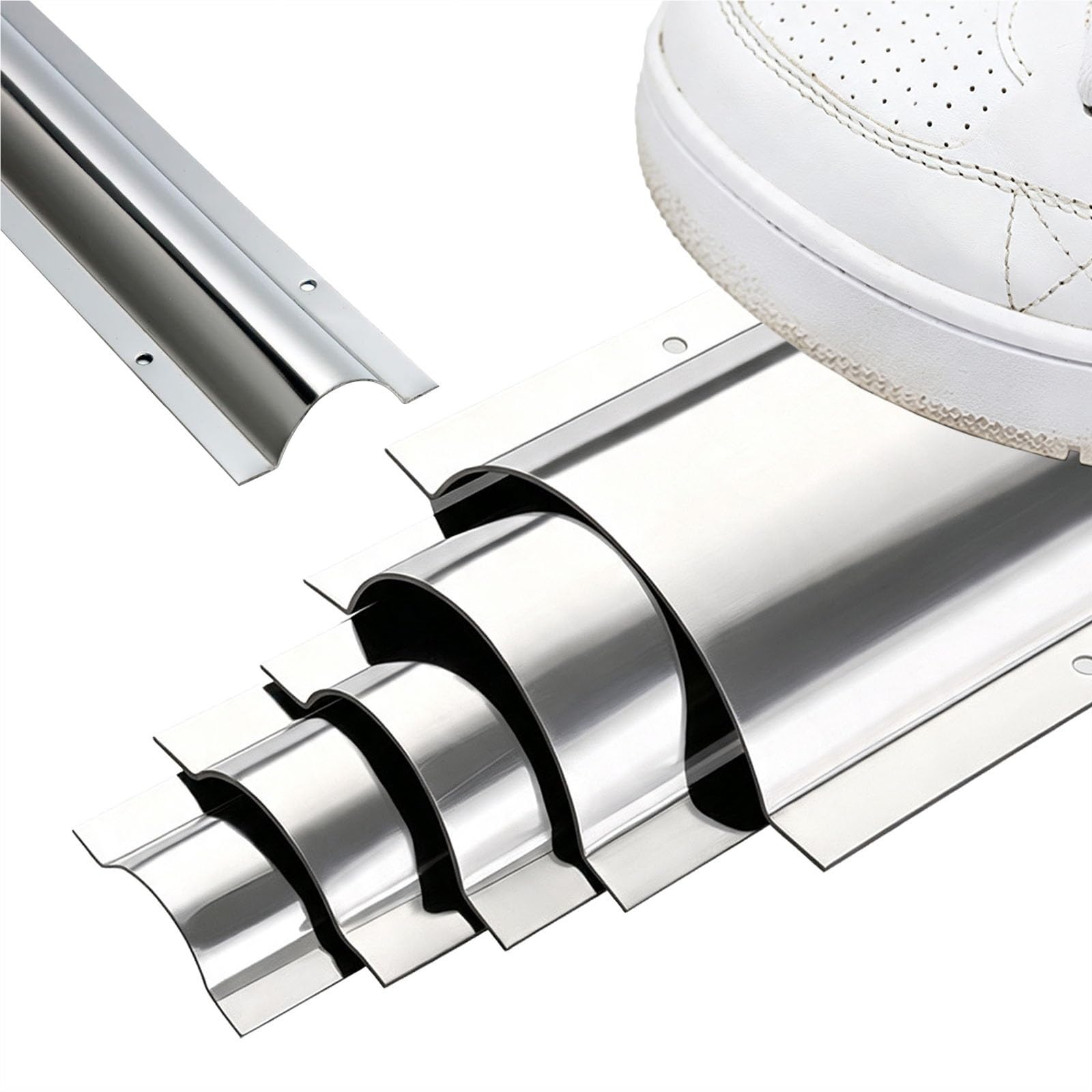 canaleta Cables Protector De Cable De Piso De Acero Inoxidable, Cubierta De Cable Semicircular Pintable, Ocultador De Cable Decorativo para Sala Reuniones(1 PC,L 100cm W 80mm)