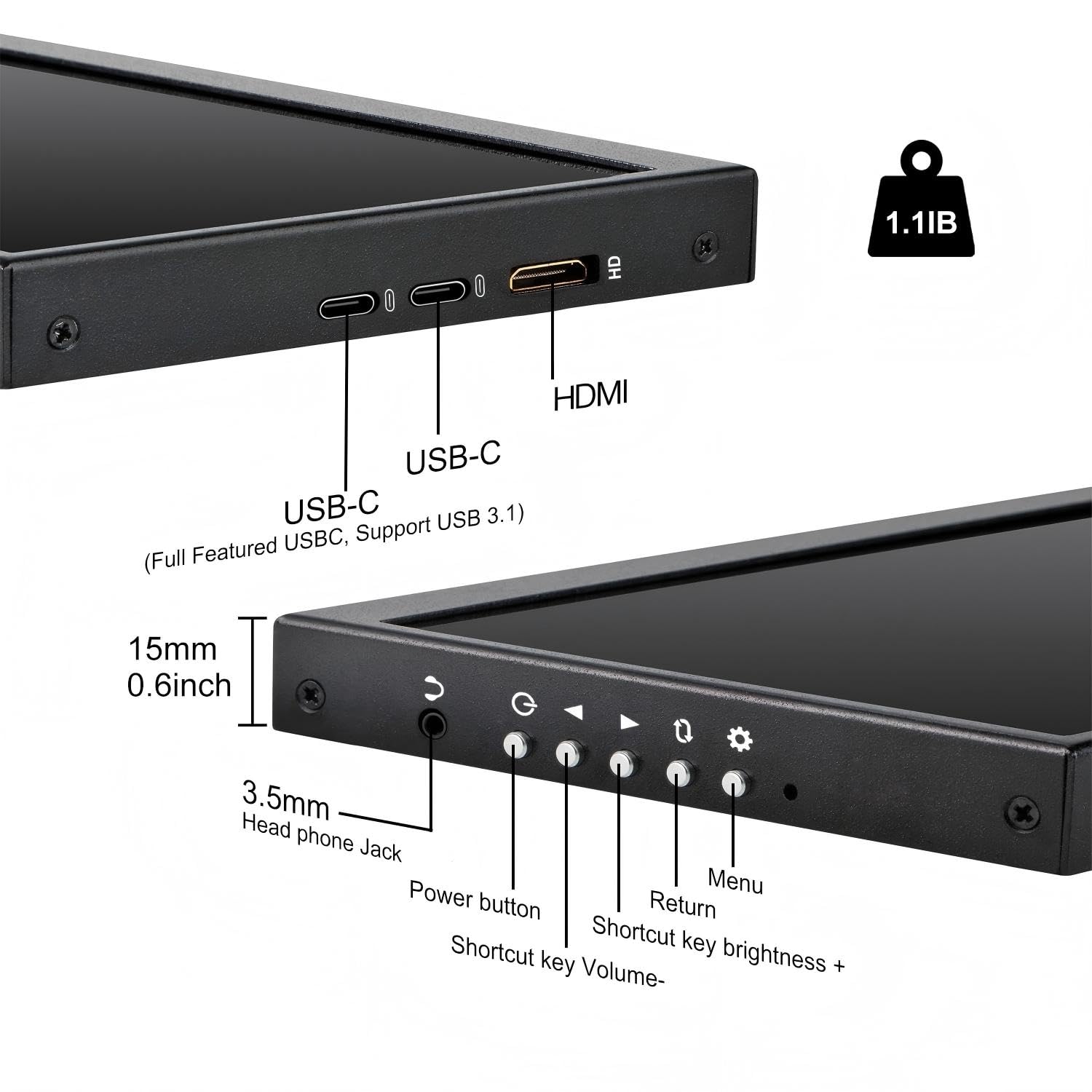 Prechen バータイプ モニター12.3インチ 新品未使用 Amazon.com: 12.3 Inch Secondary Monitor, IPS Stretched Bar LCD
