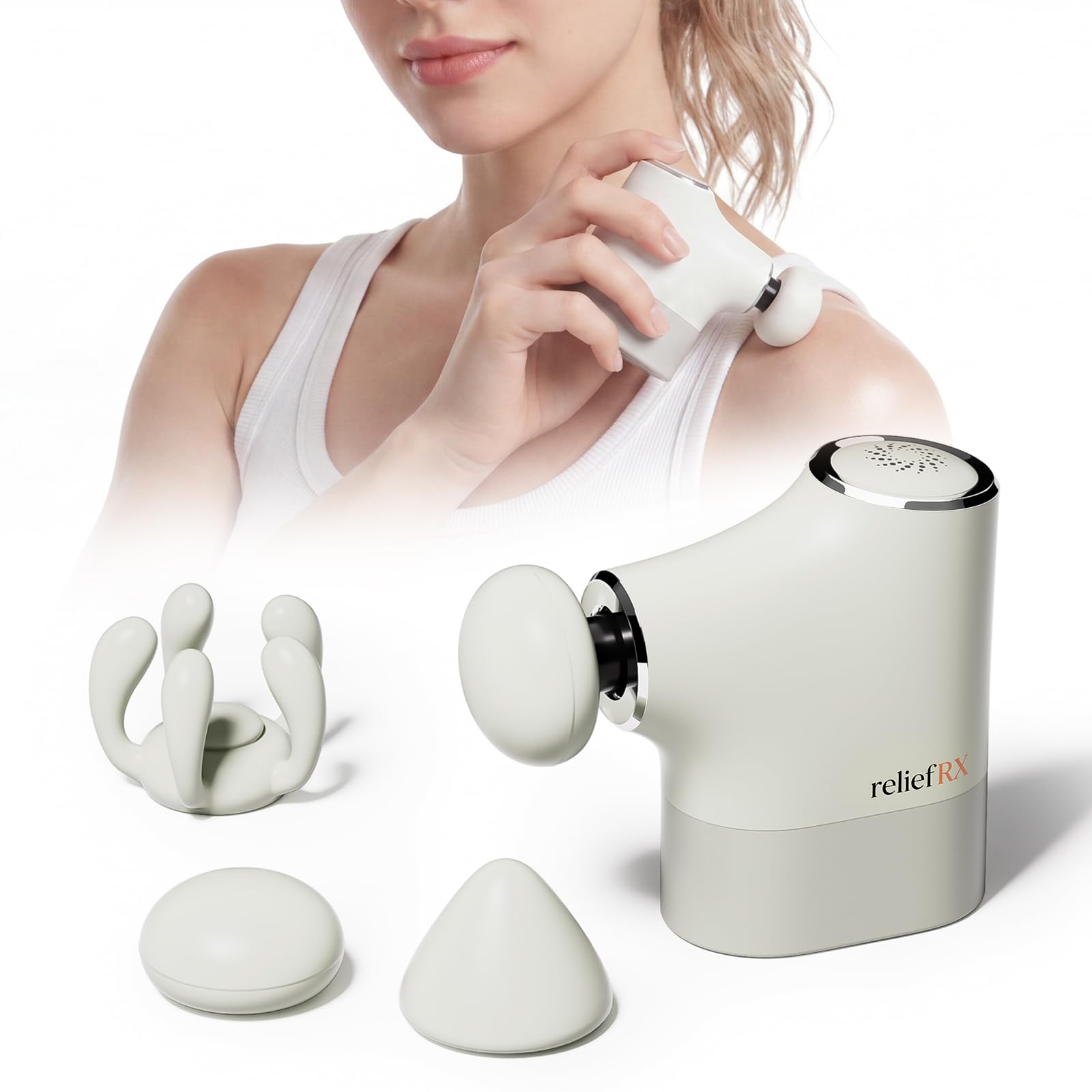 ReliefRX Pocket Mini Massage Gun for Neck and Shoulders,