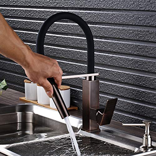 Grifo para ollas de latón antiguo de pared con brazo oscilante de doble articulación