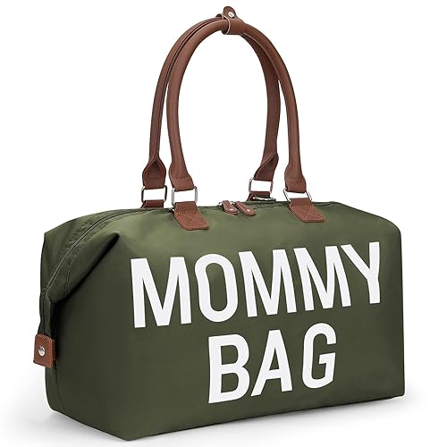 printe Bolsa para mamá para hospital, bolsa de pañales de gran capacidad para 2 niños, bolsa de hospital impermeable para trabajo de parto y parto
