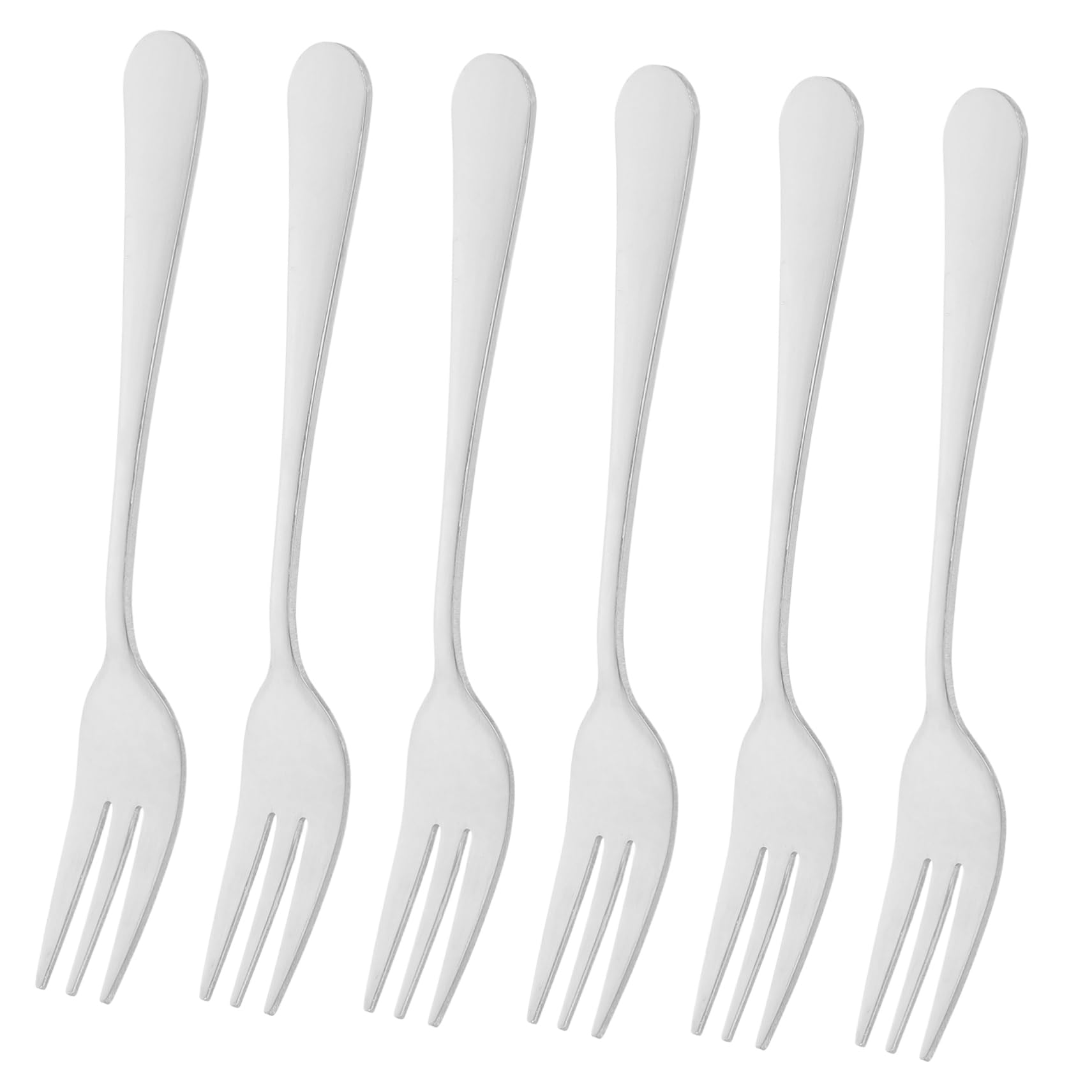 Unomor 6pcs Stainless Steel Salad Forks Appetizer Dessert Forks Easy to Clean Silverware for Kitchen Restaurant Dishwasher Safe Chic Design for Versatile Use