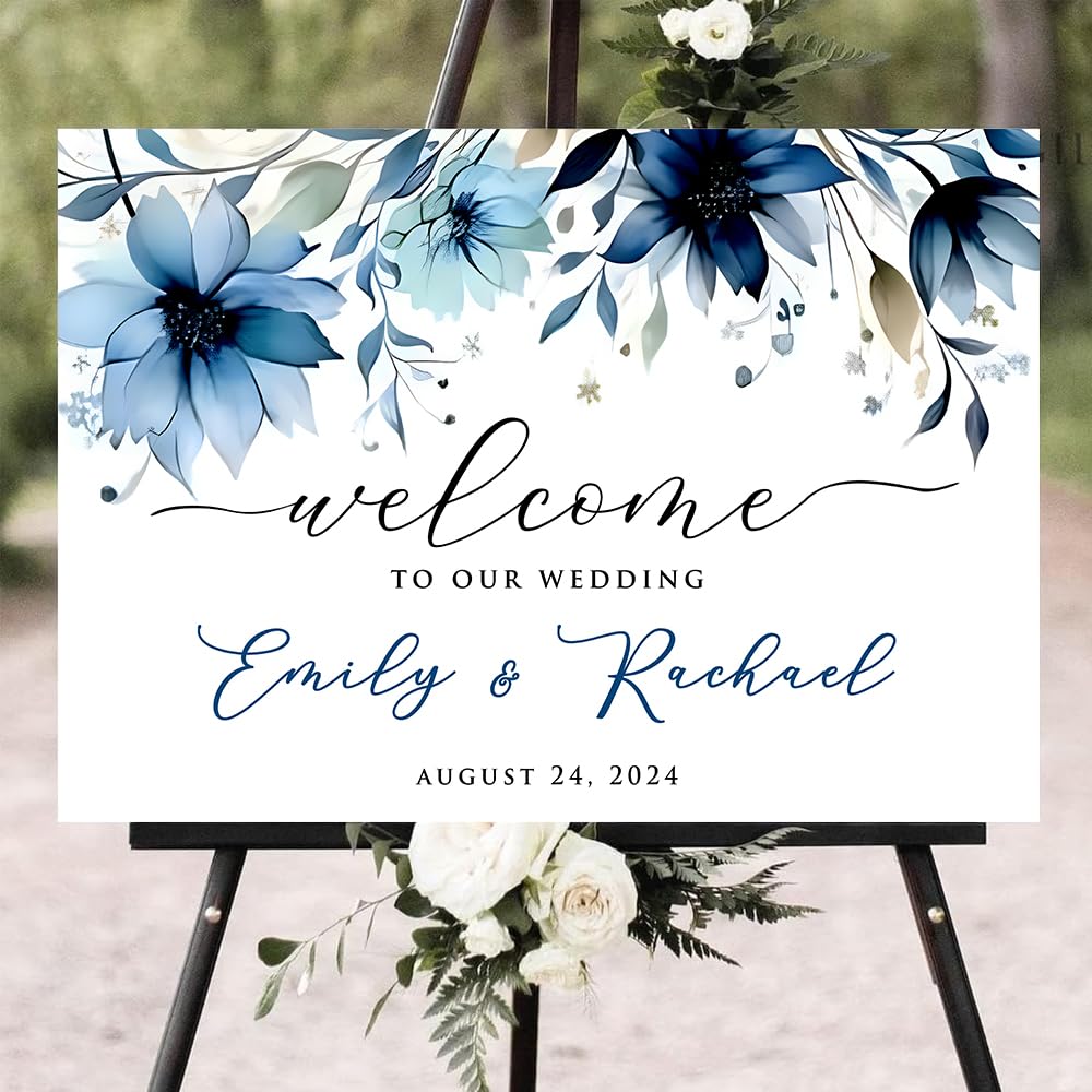【受注製作品】Wedding Welcome Board Amazon.com: Personalized Wedding Welcome Board - Light Blue