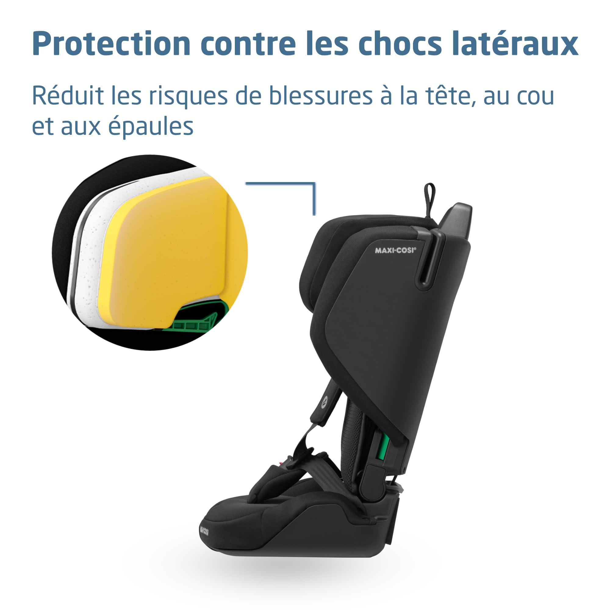 Maxi-Cosi Nomad Plus2, Siège Auto Pliable, 76-105 cm, Authentic Black | 15 Mois - 4 Ans, Siège Auto de Voyage Portable, Ultra-Compact et Léger, Protection Latérale, Sac de Transport Inclus