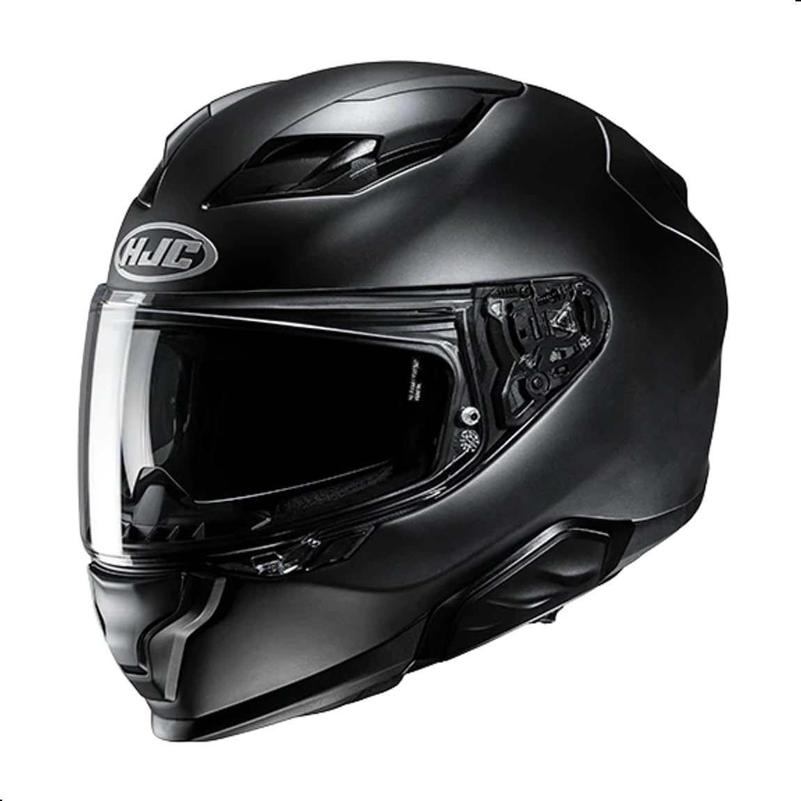 HJC F71 Solid Full Face Motorcycle Helmet with HJ-38 Pin-lock Shield, DOT Approved (Semi Flat Black, Small)
