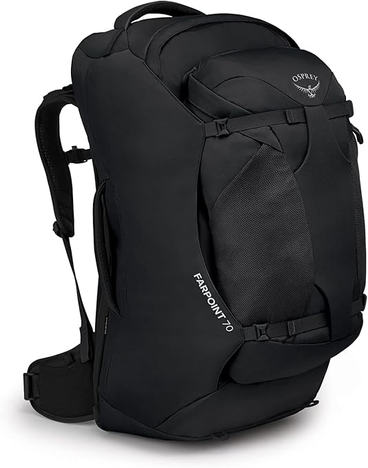 Osprey Farpoint 70L Men's Travel Backpack, Black