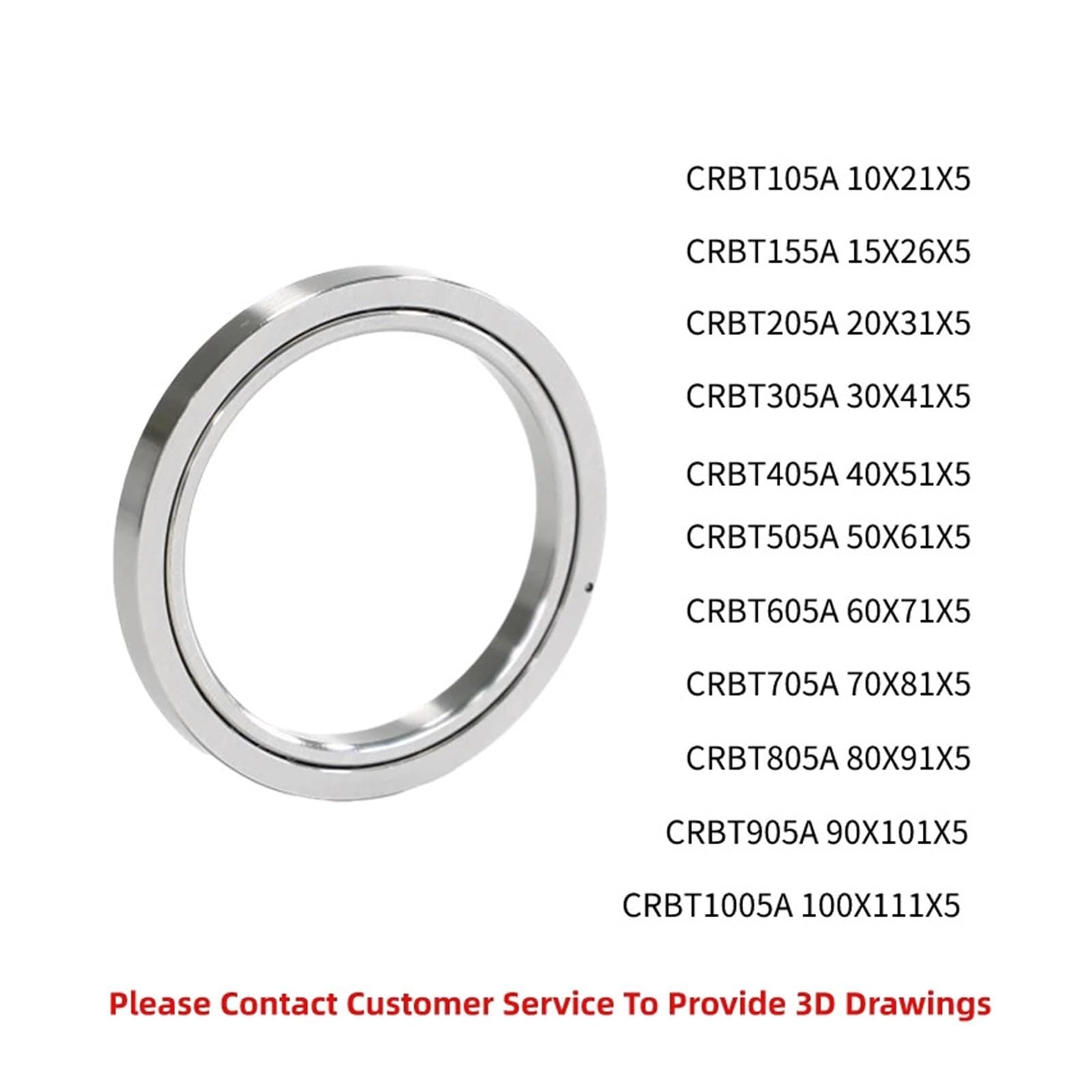 Rodamiento de Rodillos Cruzados Ultrafino CRBT805, 80 x 91 x 5, for micromanipulador CRBT805A P5, for microcámara de vigilancia.