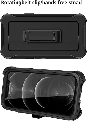 Miniatura 7 de Defense - Funda para iPhone 12 y iPhone 12 Pro con dos protectores de pantalla de 3 capas resistentes y resistentes para iPhone 12iPhone Pro, 6.1