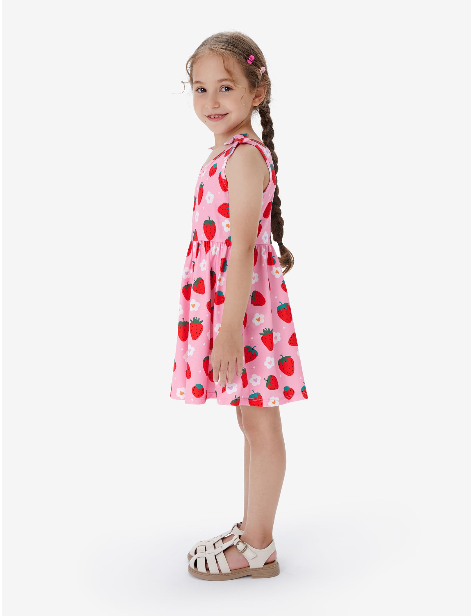 PATPAT Abiti Bambina e Ragazze Vestiti Bambina Eleganti, Vestito Bambina con Spalline Farfalla e Svasatura A-Line, Abbigliamento Bambina età 12 Mesi-10 Anni