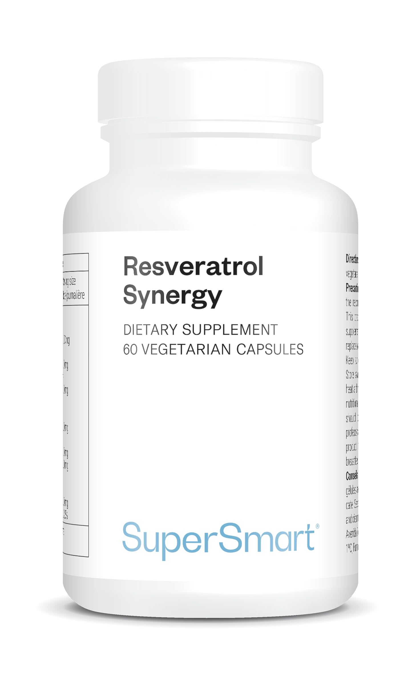 Resveratrol Synergy - Puissants Antioxydants Naturels (Fisétine, Ptérostilbène, Quercétine, Polydatine, Proanthocyanidines) - Aide à Combattre le Stress Oxydatif - Vegan - Sans Gluten - SuperSmart