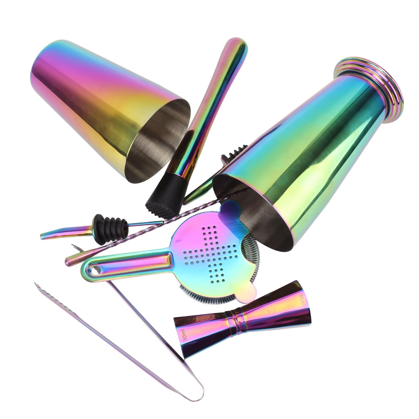 FLEXMAN Cocktail Shaker Set, Acciaio Inossidabile Drink Shaker, Home Bar Accessori, Cocktail Kit, Bartender Kit per Bar Ristorante