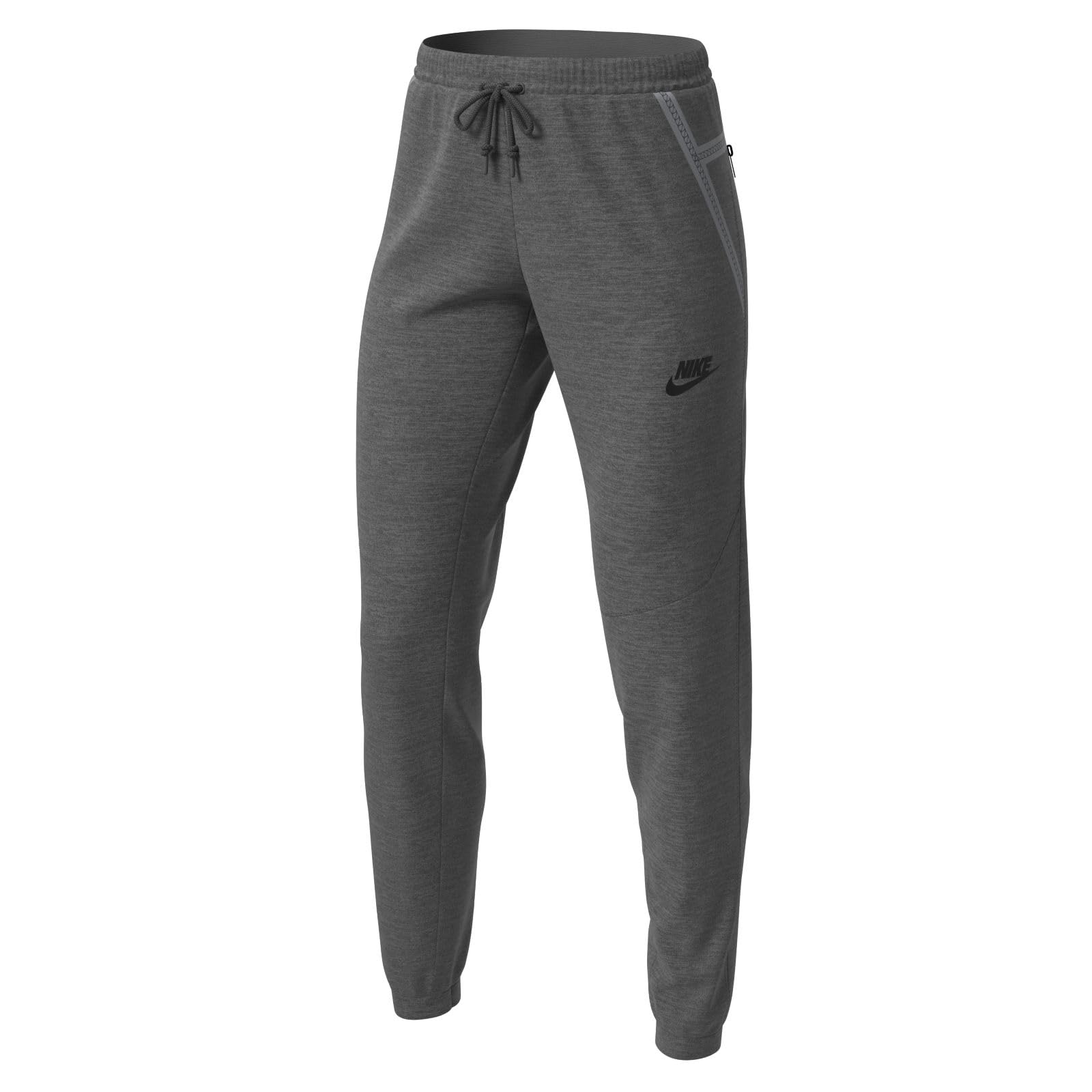 Nike B NSW Tch FLC Pant Sport Trousers - Dark Grey Heather/(Black), Small