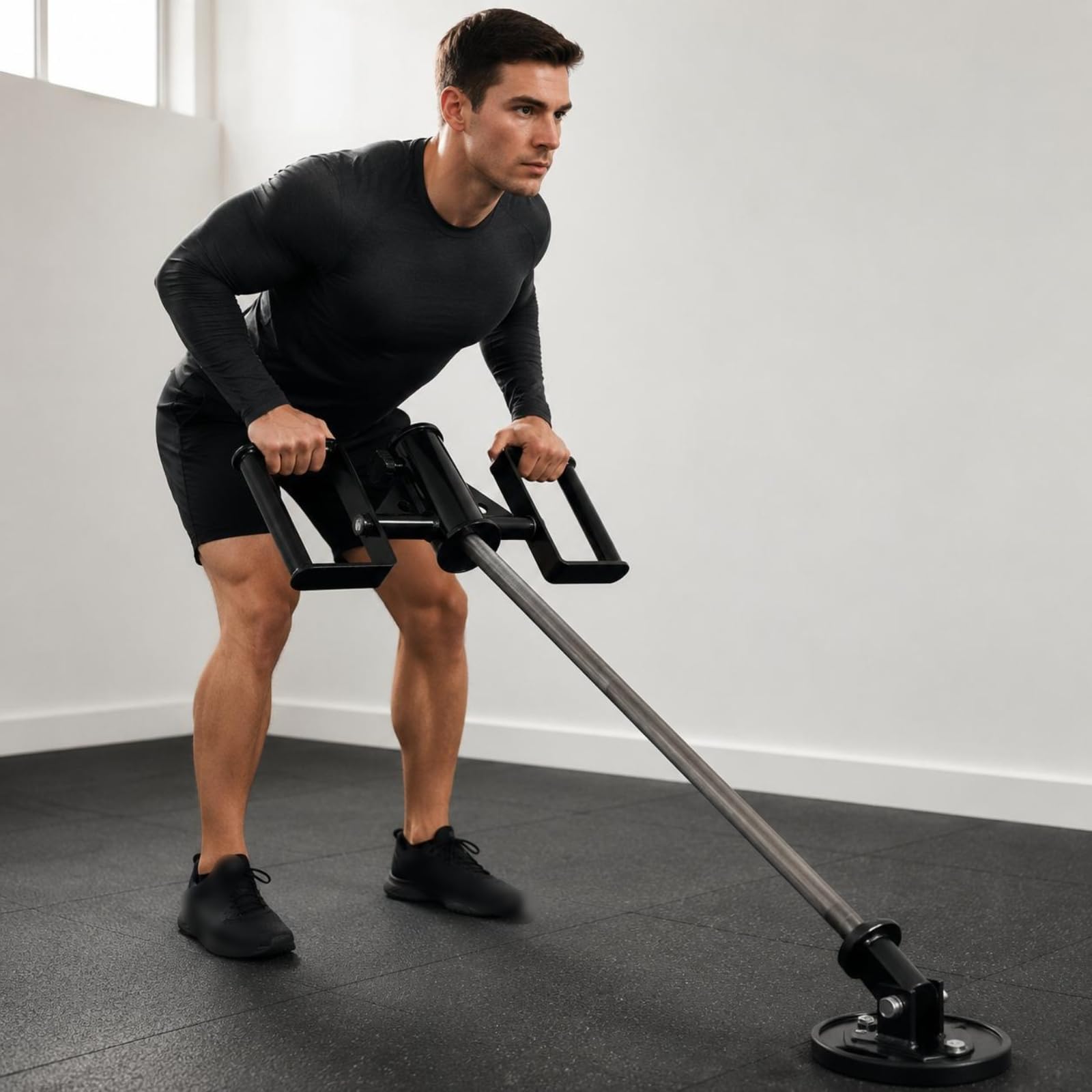 Harilla Mango de Entrenamiento Fitness Accesorio de Barra Empuñadura de Gimnasio Asa para Diseño con Agarre Rectangular Control de Movimiento Cuerpo de Acero
