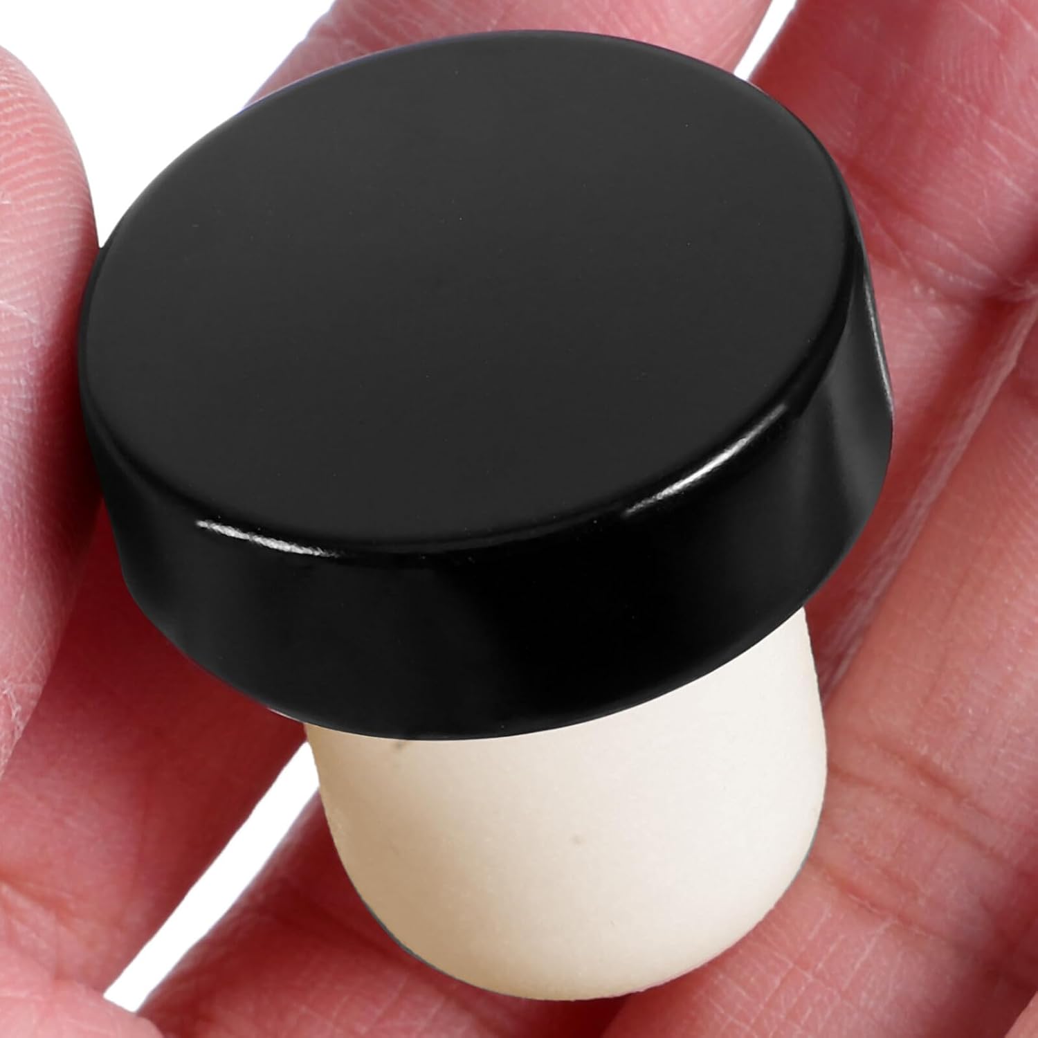 24pcs Wine Bottle Stoppers with Black Polymer T-shape Seal Reusable Wine Covers for Glass Bottles and Beer Preservation
