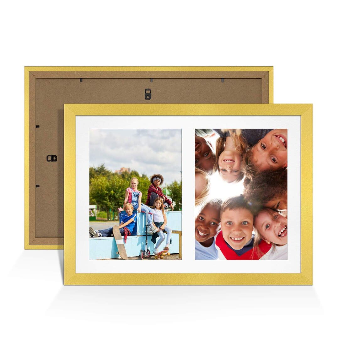 Procut Global 20x14" Modern Gold Photo Frame For Multiple Pictures