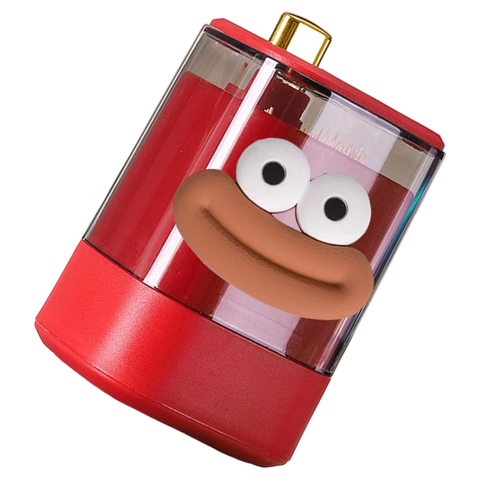 HDOYTXXM Automatic Toothpick Dispenser Cartoon Mouth Pattern Dustproof Container for Home Popping Up Mechanism Cartoon Toothpick Holder