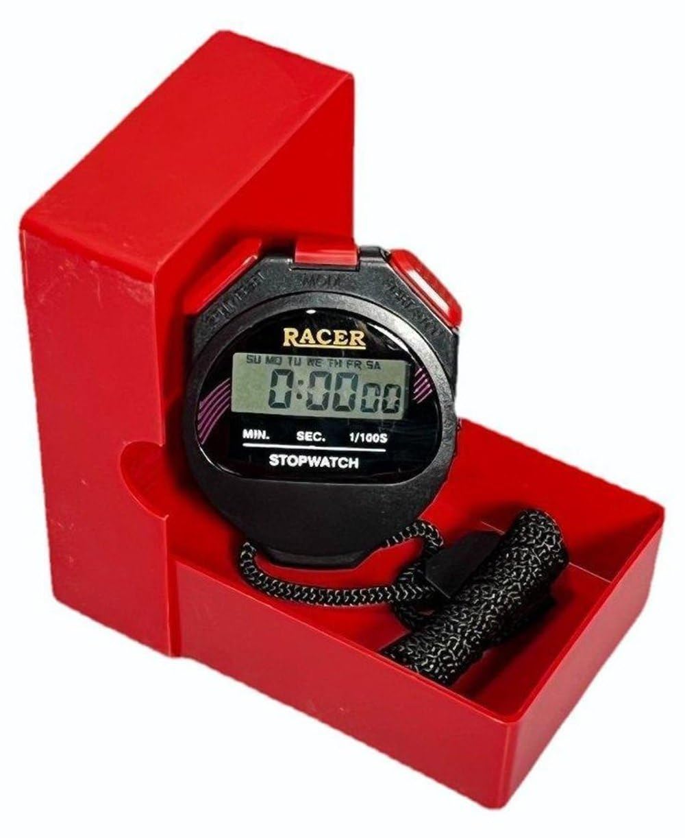 ASTALAB KADIO Stopwatch with Alarm Handheld LCD Digital Professional Timer Sports Stop Watch with Plastic Box Black-image-28