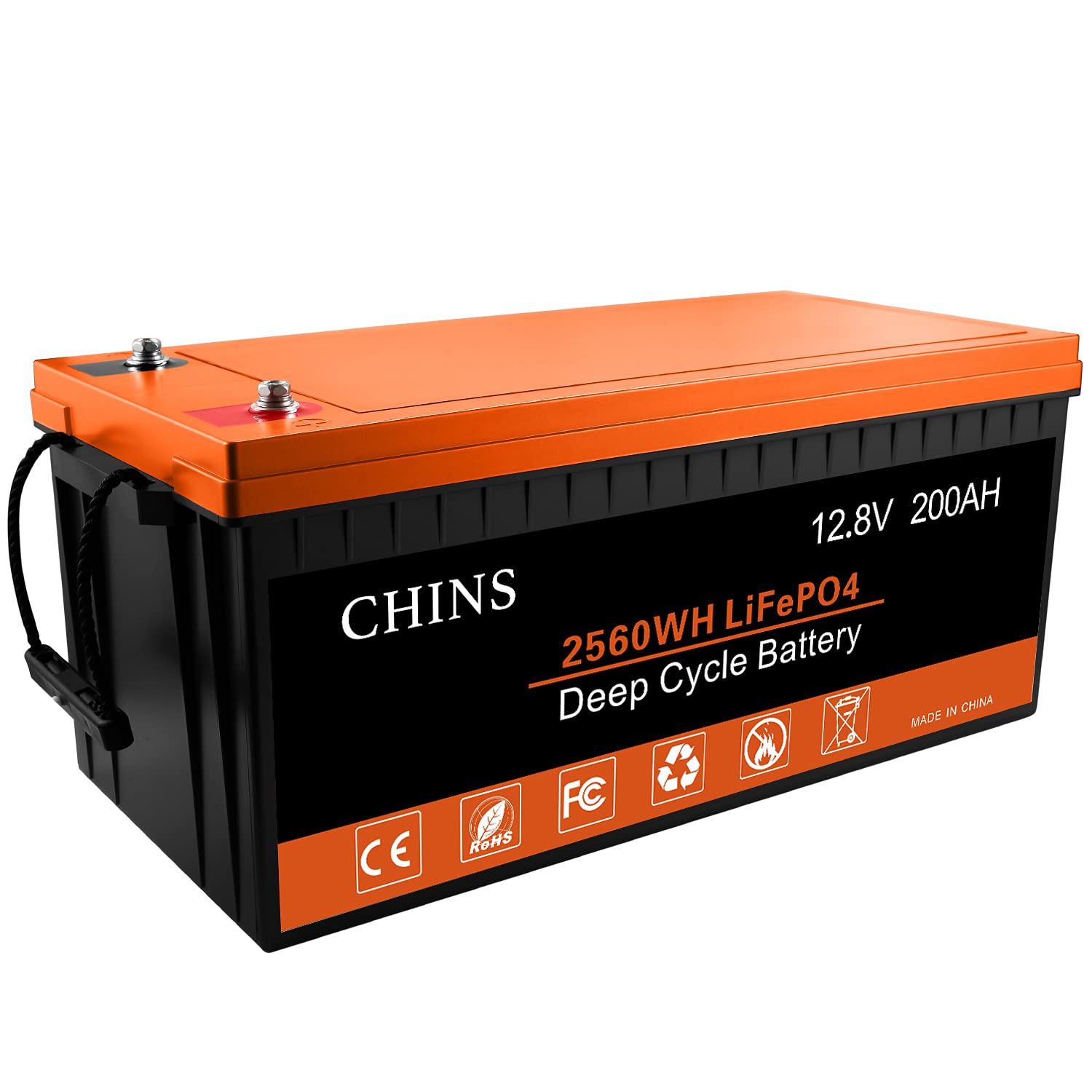 LiFePO4 Battery 12V 200Ah Lithium Battery Builtin 200A BMS, Perfect for Replacing Most of