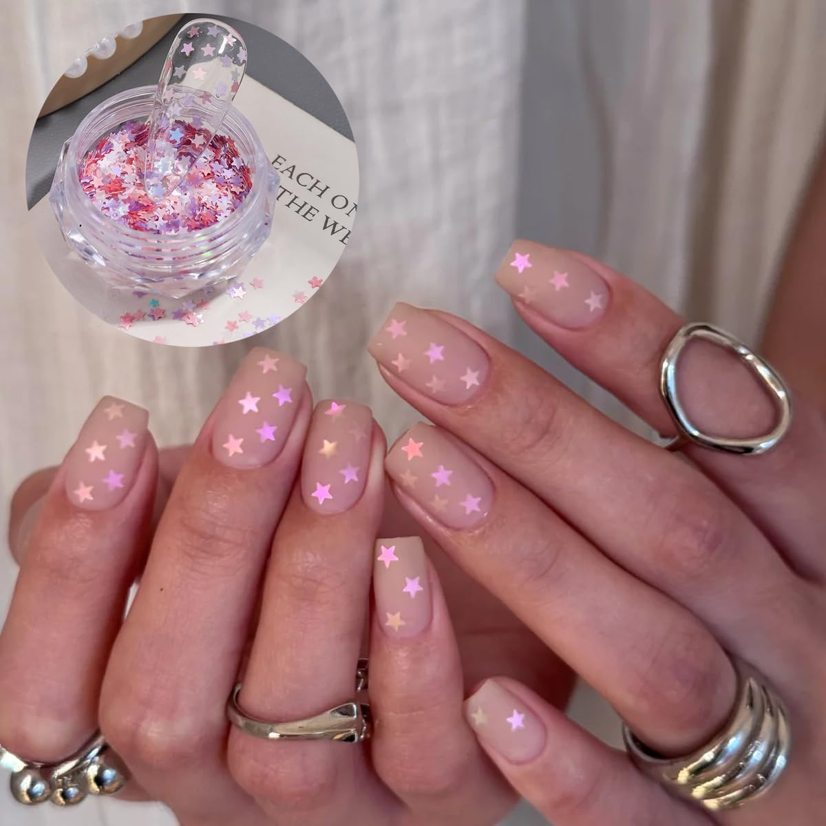 Colorful Tiny Star Nail Art Sequins Sparkle 3D Star Nail Glitters