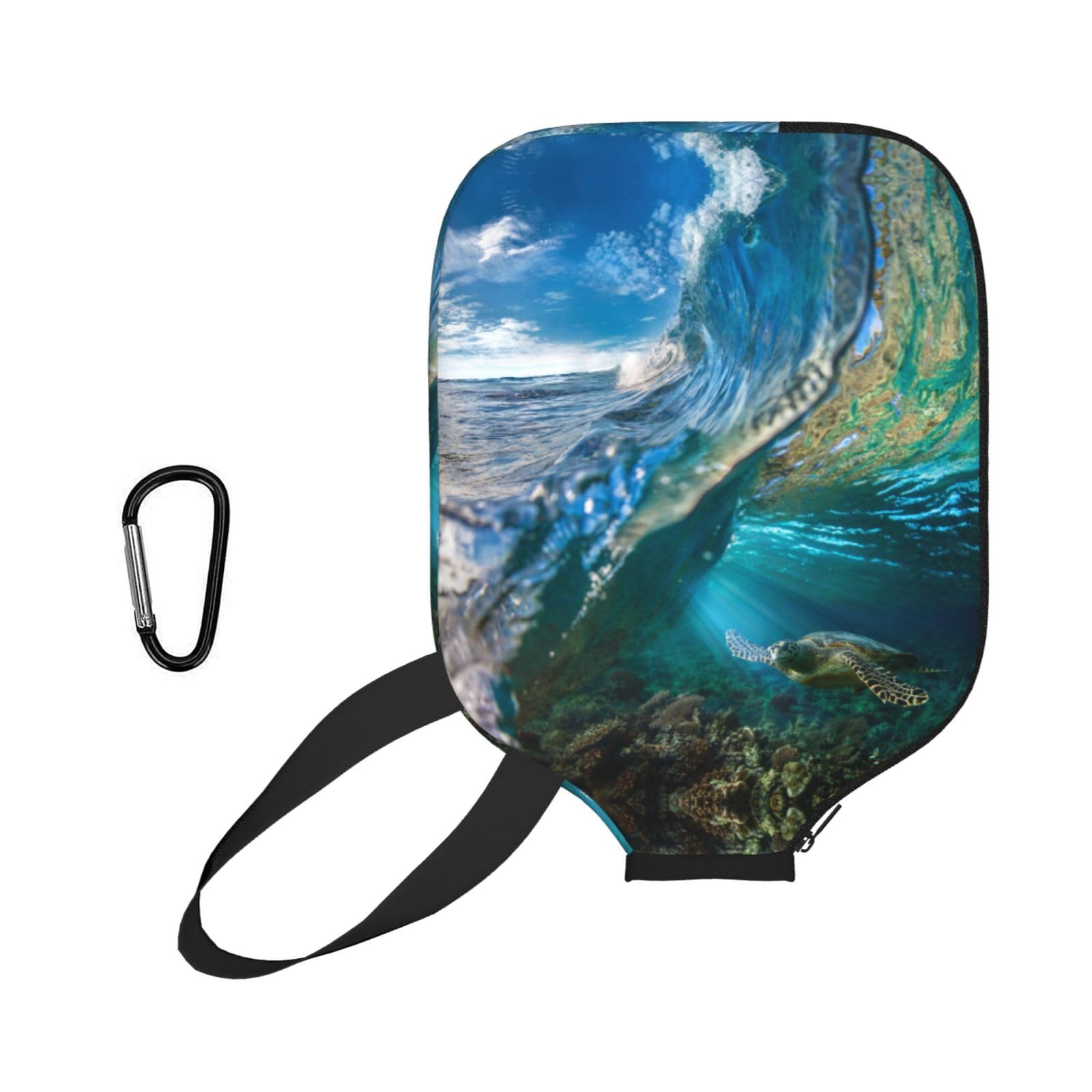 ESNAIUVCD Sea Animal Turtle Floating Underwater Over The Coral Reef Print