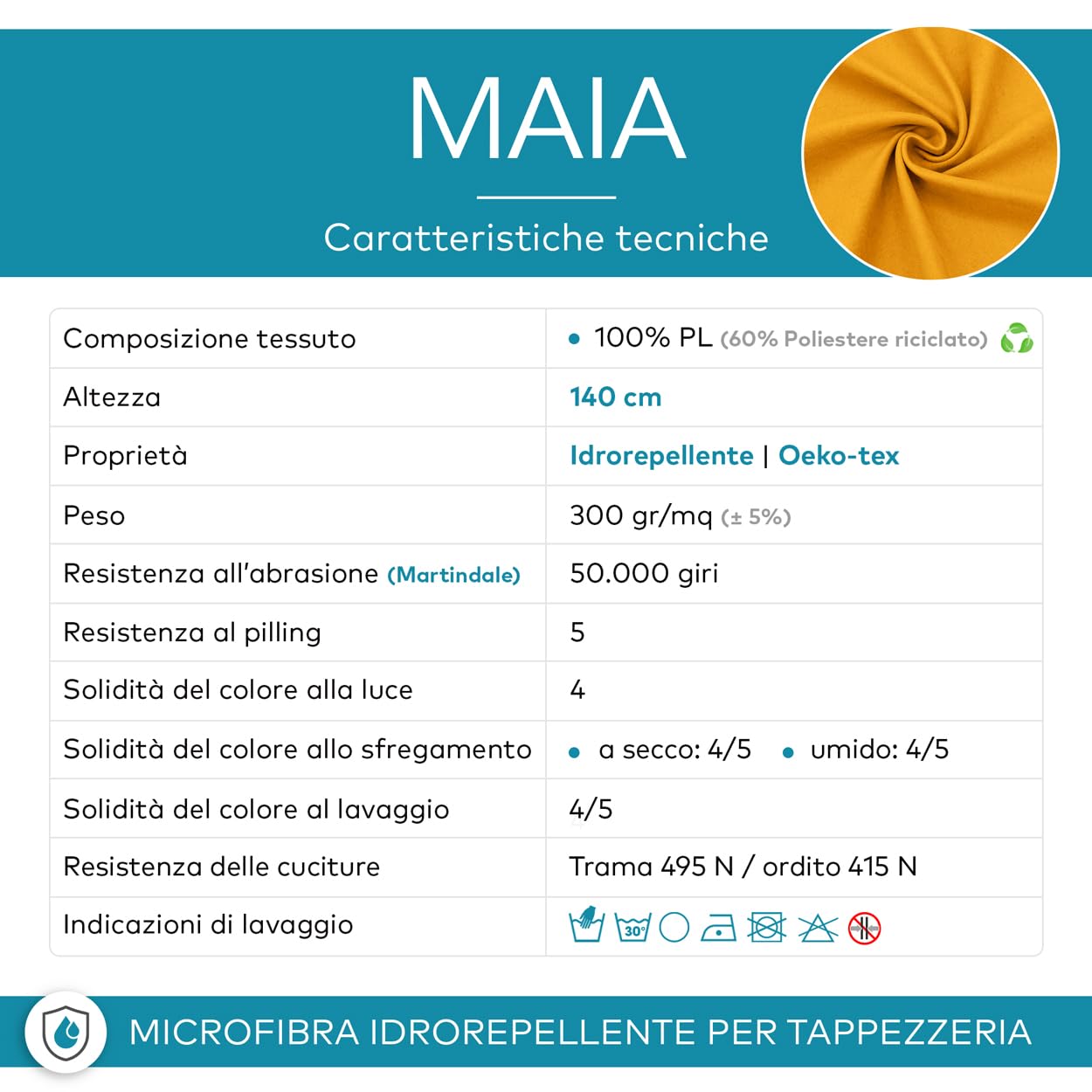 DESHOME Maia 15 Meter Stoff für Sofa, recycelt, Mikrofaser, wasserabweisend, samtige Optik, Meterware für Polstermöbel, Sessel, Kissen, Stühle, Möbel, Orange