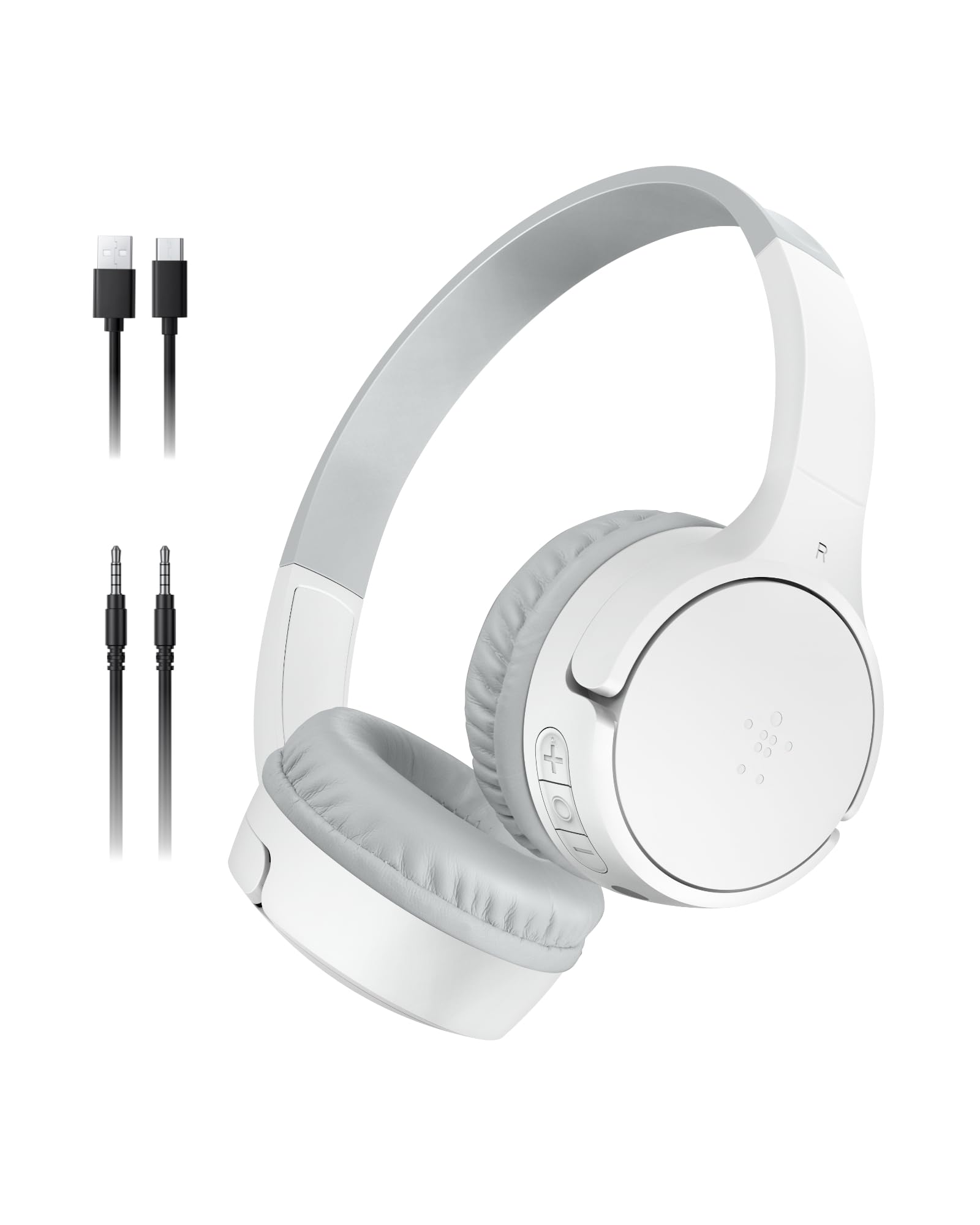 Belkin SoundForm Mini - Wireless Bluetooth Kids Headphones, 30H Battery, 85dB Safe Volume Limit, Built-in Microphone - Toddler On-Ear Earphones for