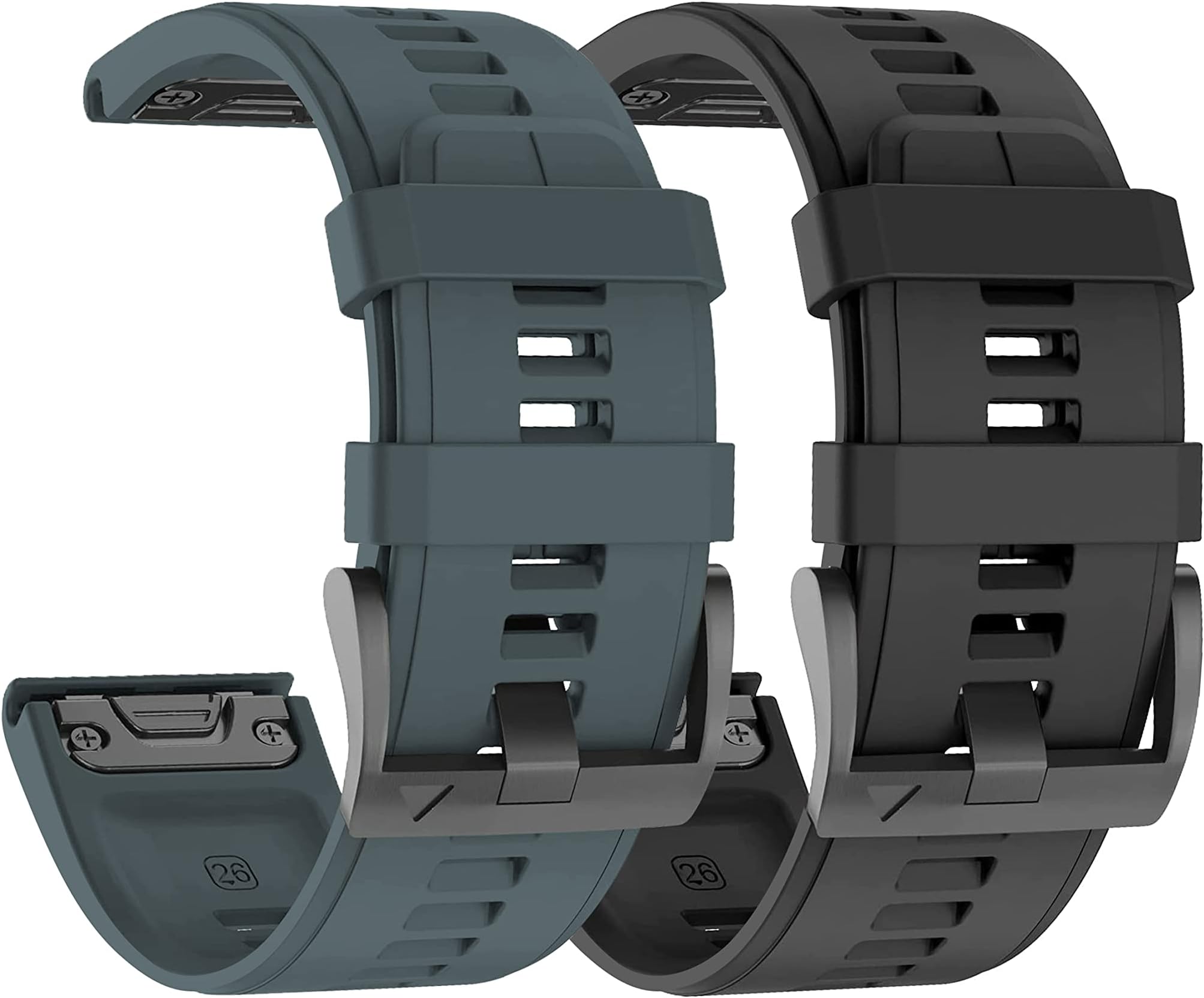 hellosyCompatible with Fenix 5X Band, 26mm Soft Silicone Quick Release Replacement Watch Strap For Garmin Fenix 5X Fenix 5X PlusFenix 6XFenix 6X ProFenix 7XFenix 3Fenix