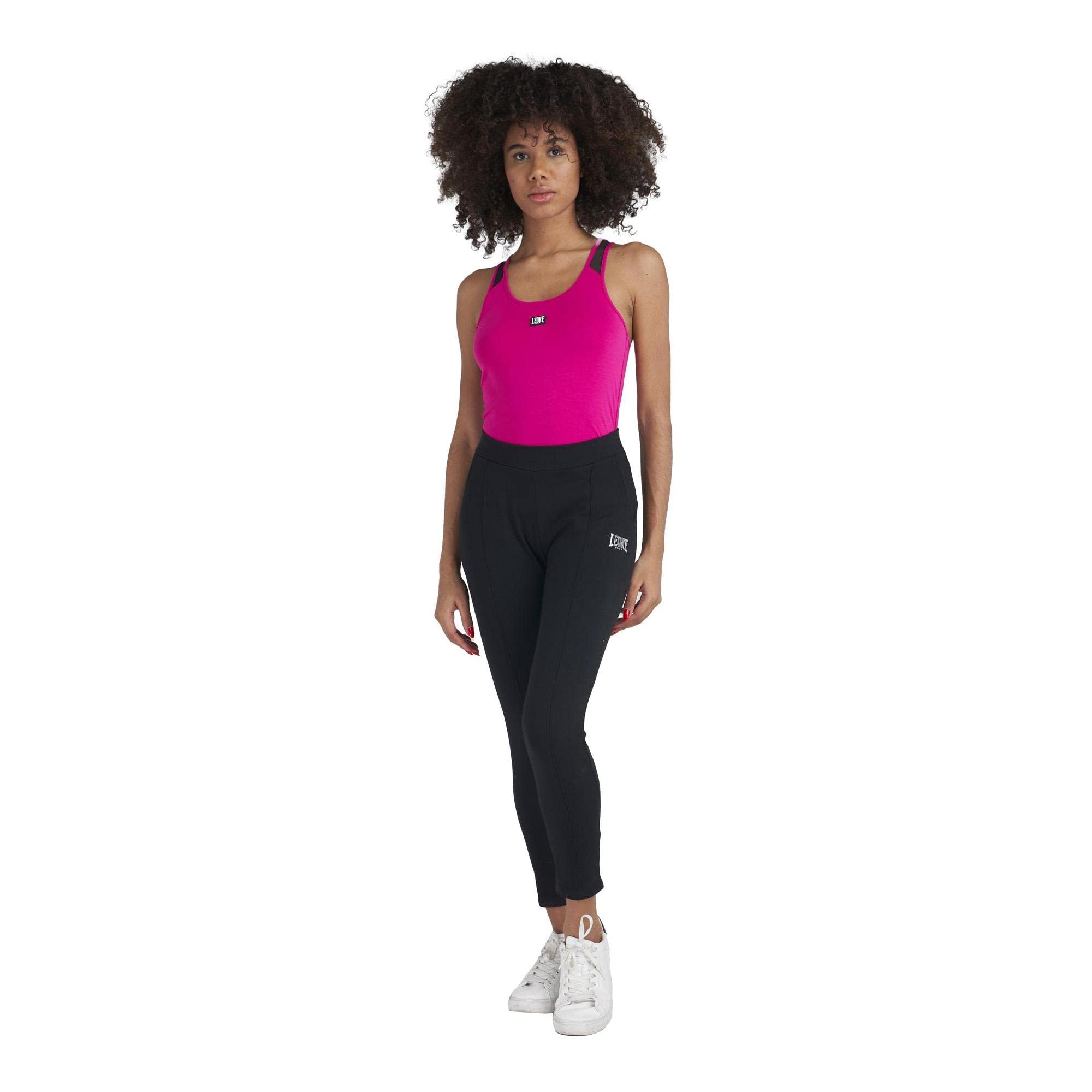 Leone - Pantalone Donna Dritto con Piega in Felpa Training - Black (09), M