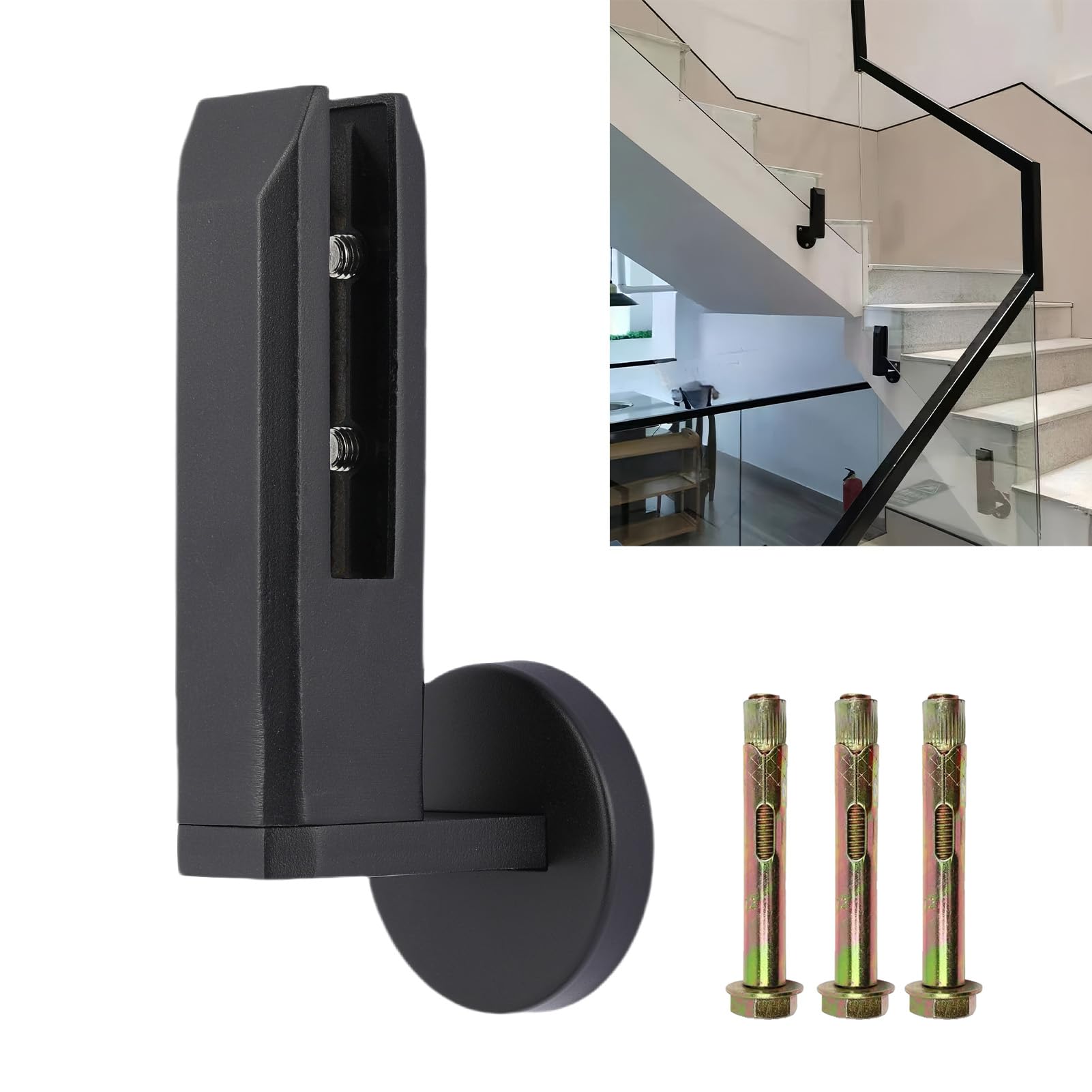 KMERCE Heavy Glass Railing Clip, Stainless Steel Pool Glass Fence Bracket, L Fixing Clamp for Handrail Glass Balcony
