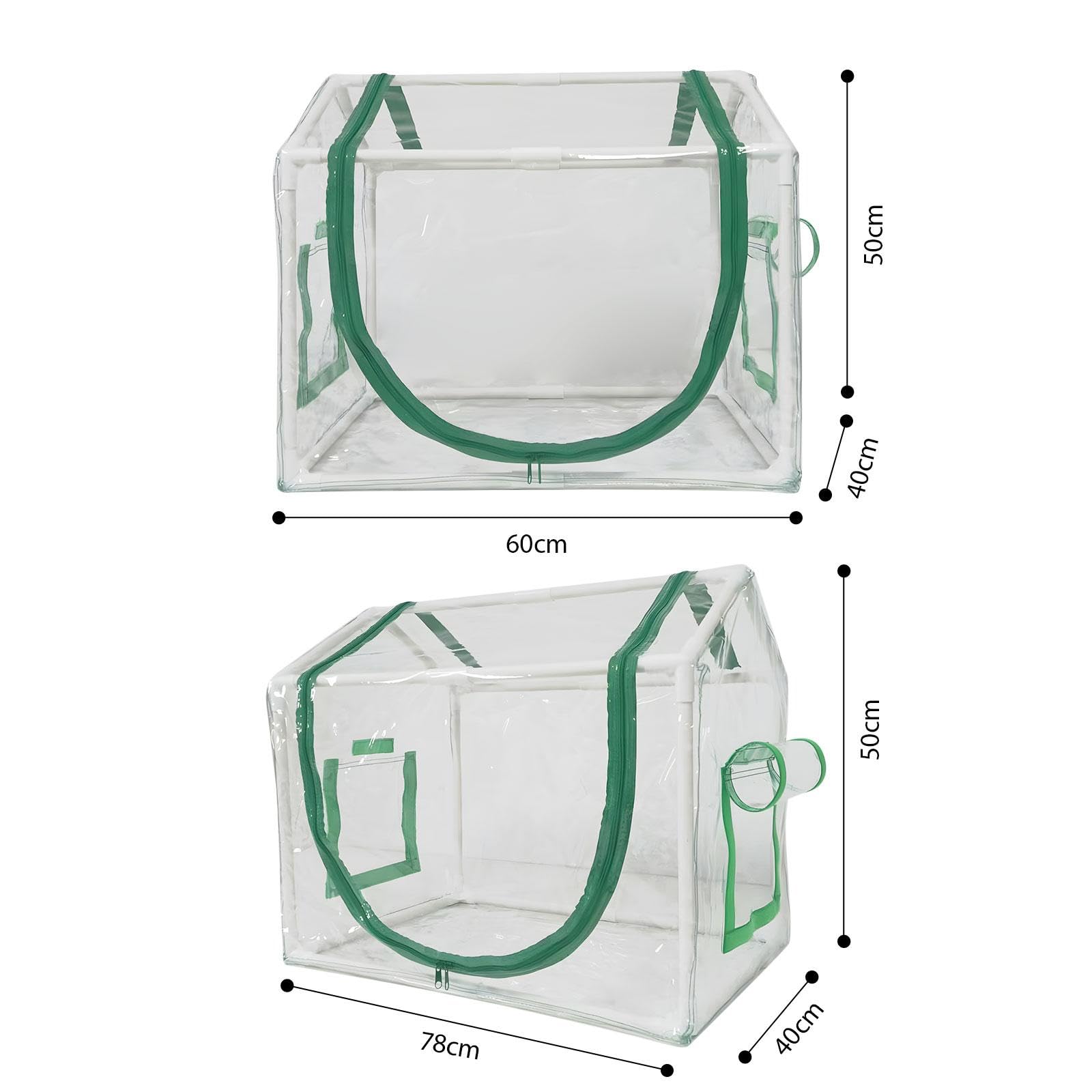 MHADBKH Serre de propagation portable pour plantes grasses et fleurs 60 x 40 x 50 cm avec transmission de la lumière du soleil et contrôle de la chaleur Fournitures de jardinage pour plantes