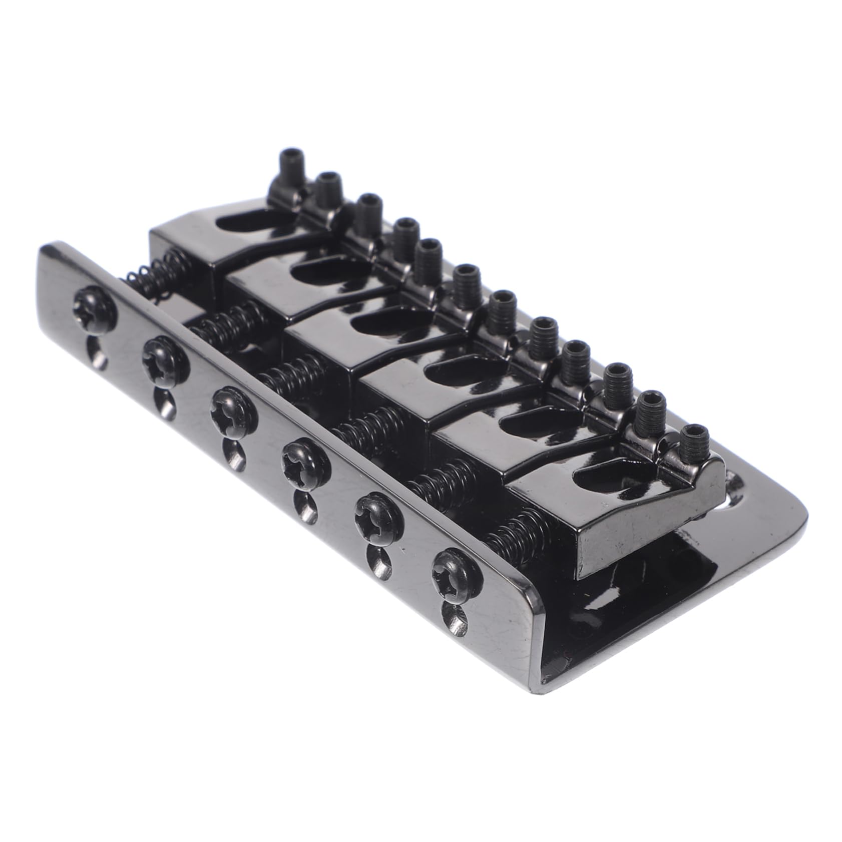 SUPVOX 1 Set String Saddle Bridge Strain Plate Replacement for Musical Instruments Black Metal Bridge for Ukulele Easy Installation Vintage Design Fit