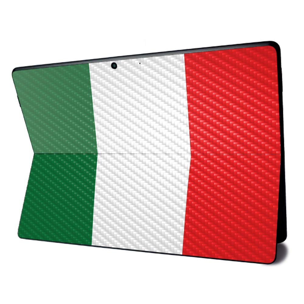 MightySkins Carbon Fiber Skin for Microsoft Surface Pro X - Italian Flag | Textured Carbon Fiber Finish | Easy to Apply, Remove, and Change Styles | Made in The USA