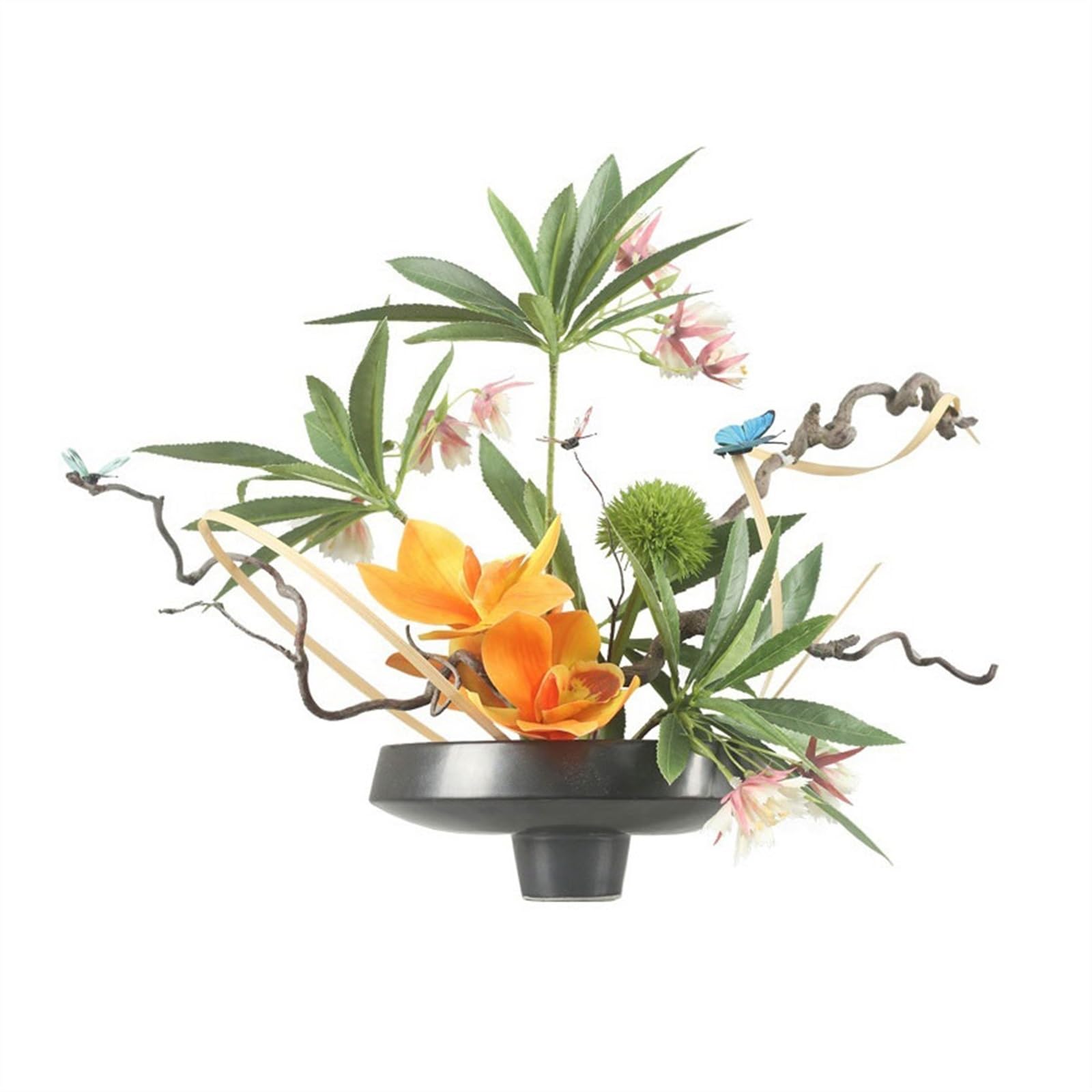 CFY652 Floral Arrangements Chinese Creative Ceramic Simulation Flowers Bonsai Living Room Entrance Zen Home Soft Furnishing High-grade Crafts Ornaments Weddings
