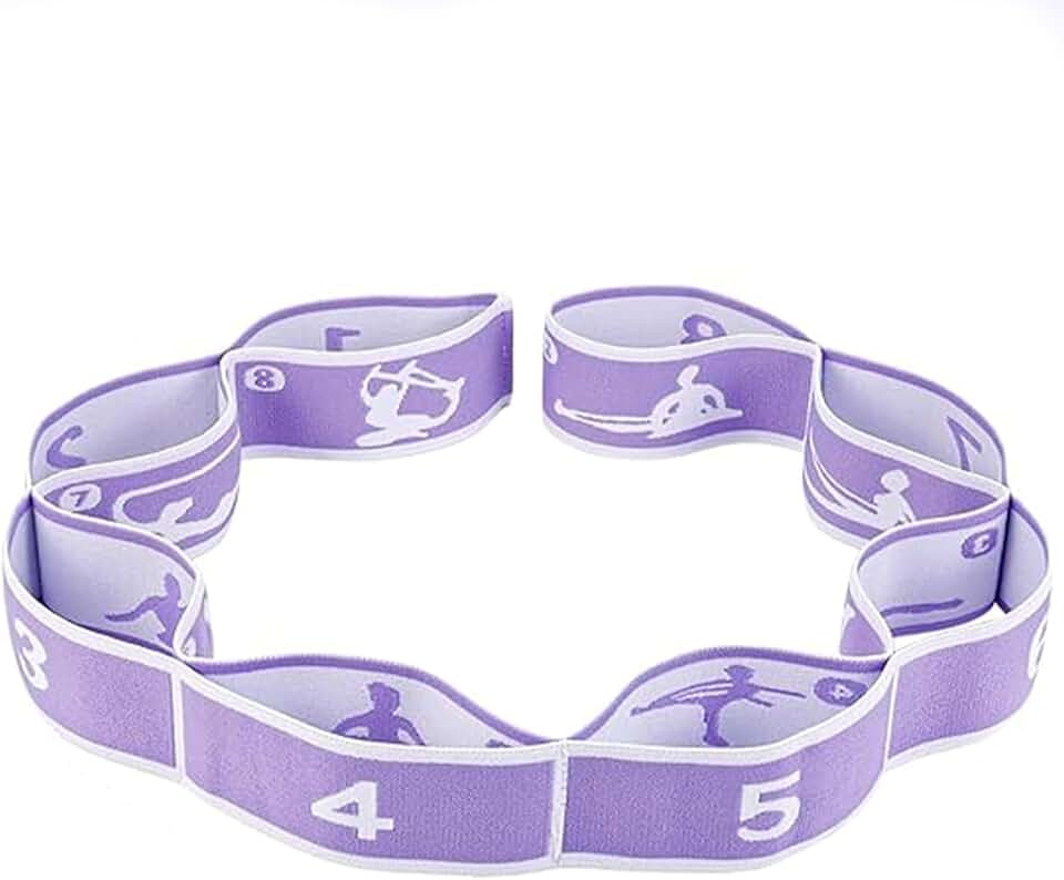 Yoga Straps with 8 Adjustable Loops,Multi-Loop Elastic Stret