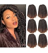 6 Packs Spring Twist Braiding Hair Spring Twists Bomb Twist Hair Synthetic Fiber Fluffy Twist Cro...