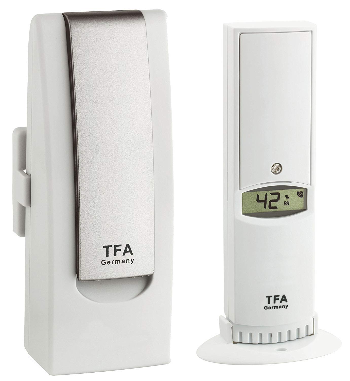TFA Dostmann WEATHERHUB - Sistema di monitoraggio Web con termoigrometro (Bianco con batterie