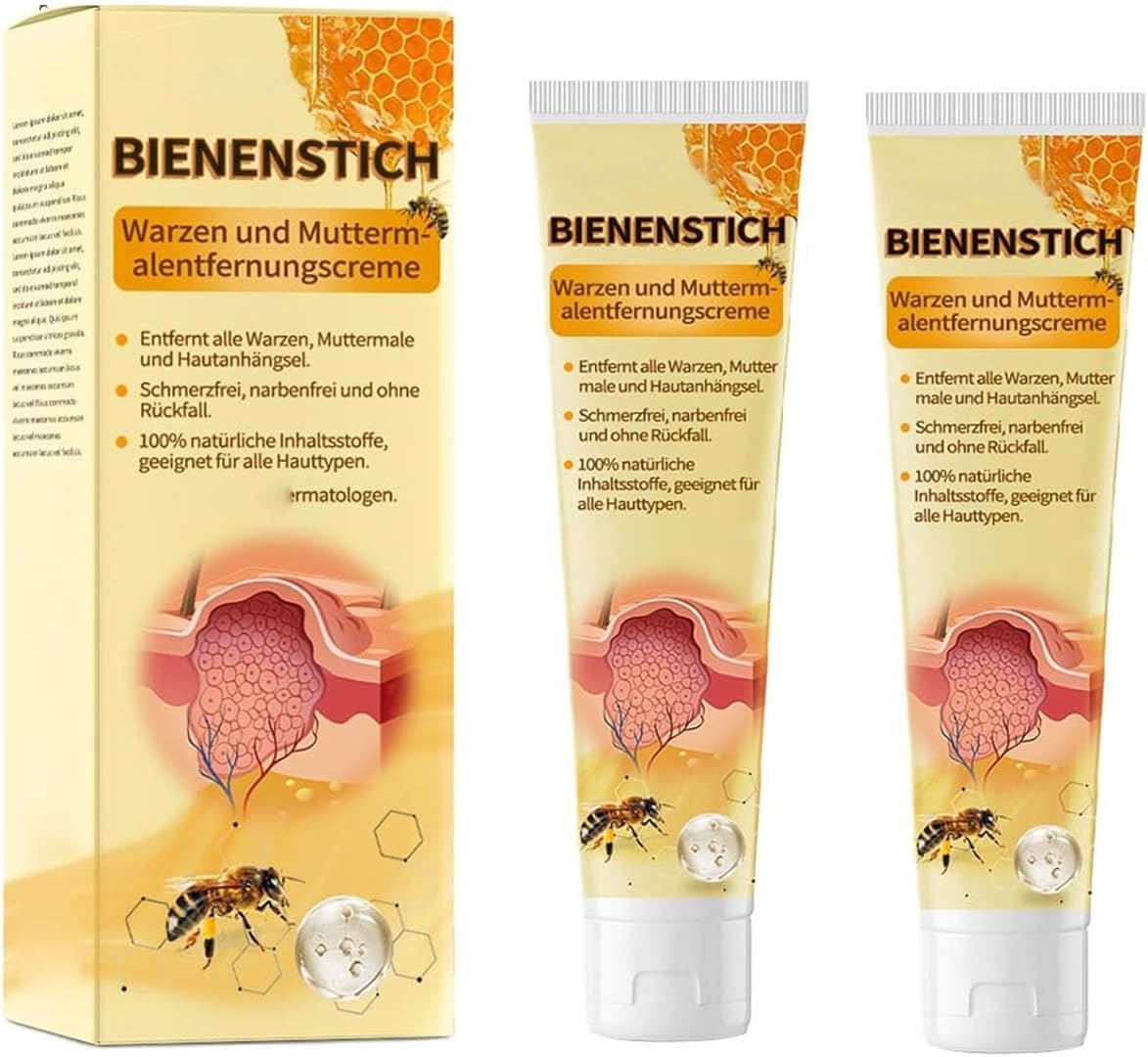 Bee Venom Professional Gel, Professional New Bee Venom Repair Cream, Propolis Joint Cream for Neck, Waist, Back, Hands, Feet, and Legs, Hydrating Moisturizing Treatment Cream (2pc)