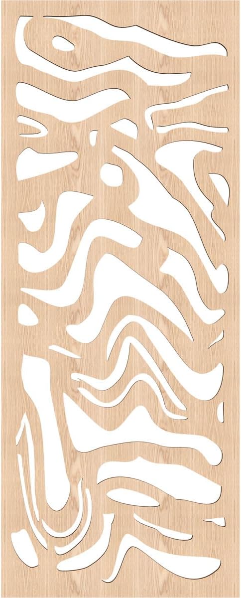 13 3/8"W x 34 3/8"H x 1/4"T Northfield Decorative Fretwork Wood Wall Panels, Red Oak