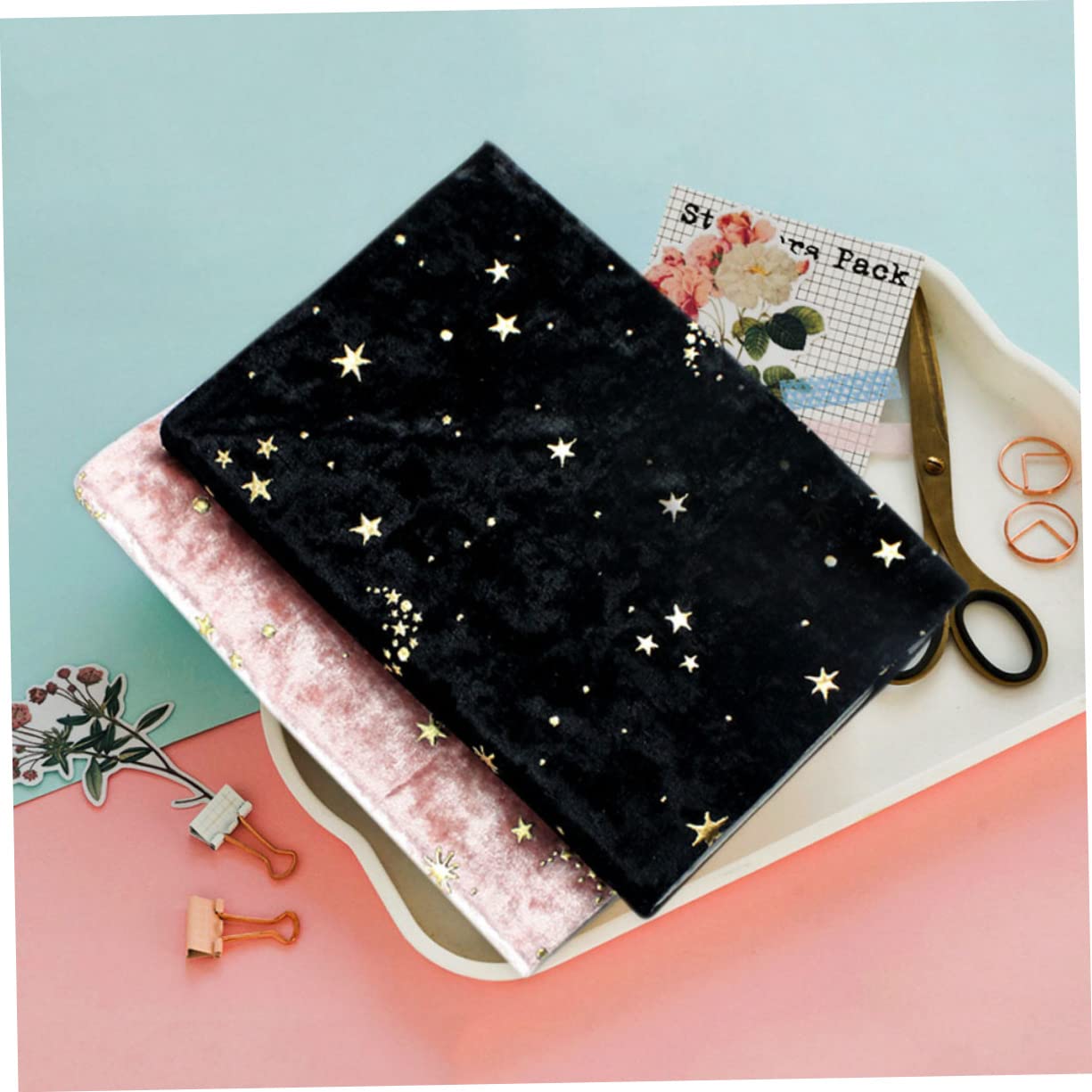 SEWACC 5 Piezas cubierta de libro de tela Protector de escritura decoración de libros de tela cubiertas de libros reutilizables cubiertas protectoras de libros portada del libro a5 Black