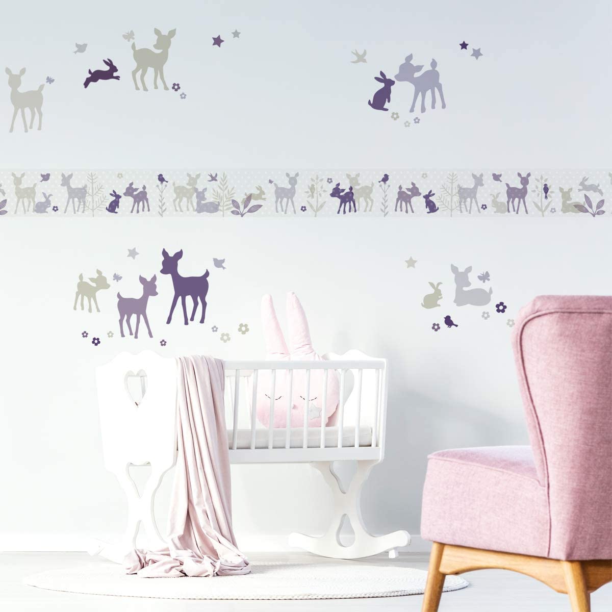 Bordo Autoadesivo Lovely Label - Motivo Nuvole Rosa, 450x11,5 Cm - Foto 9