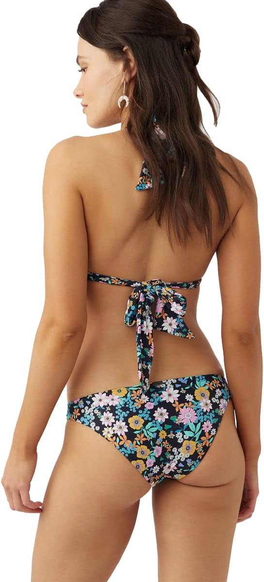 O'NEILL Women's Alamitos Bikini Bottoms - Medium Coverage Women's Bathing Suit Bottom Wih Knot Tie Detail