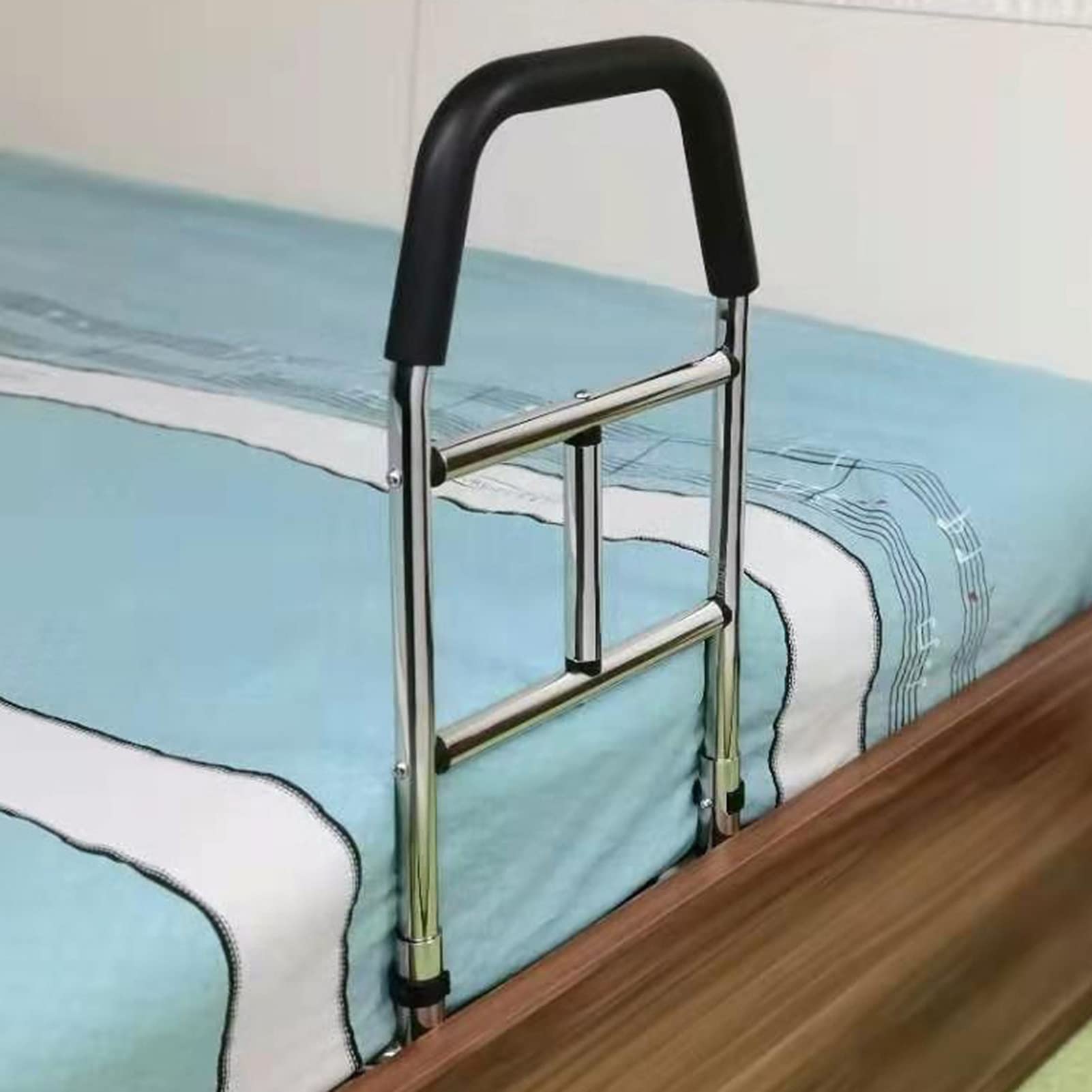Sponde del Letto Medico per Anziani, Maniglia del Letto di Sicurezza con Tasca portaoggetti, Barra di Sostegno anticaduta sicura sul Comodino, può Contenere 300 libbre