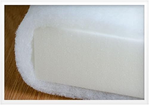 FoamRush Cojín de asiento de espuma de 0.5" x 30" x 30" con acolchado/Dacron (Reemplazo de cojín de asiento) Fabricado en EE.UU