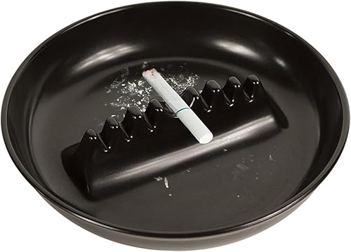 Fox Run 6121 Bandeja de ceniza de melamina, 6.75 x 6.75 x 1.25 pulgadas, color negro
