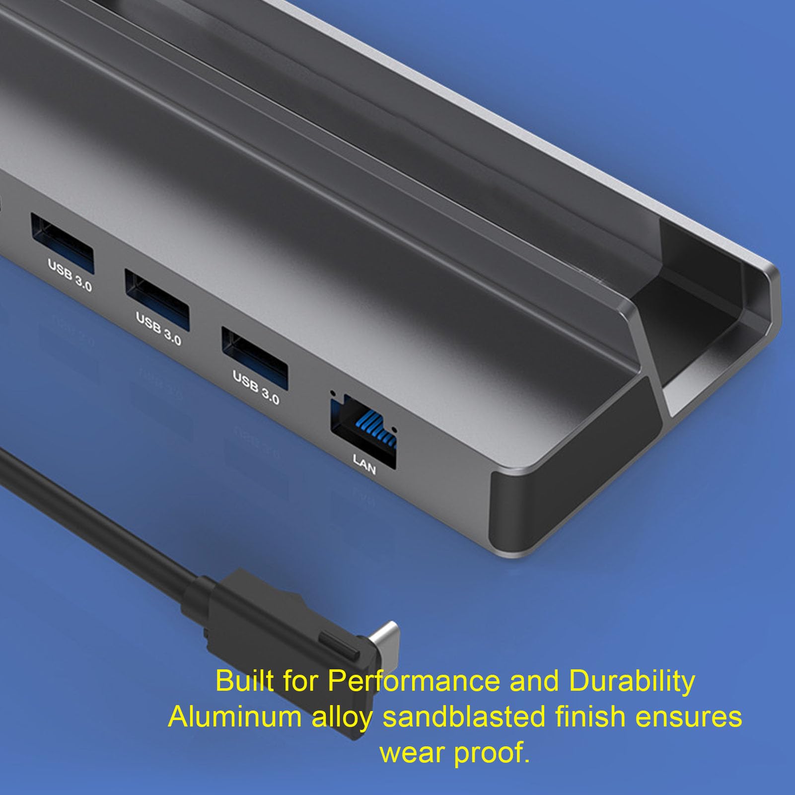 Dock 6 in 1, Docking Station per ROG Ally Steam Deck Legion Go con 4K 60Hz HD 2.0 Gigabit Ethernet 100W PD Ricarica Porte USB 3.0, per Laptop PC Telefoni