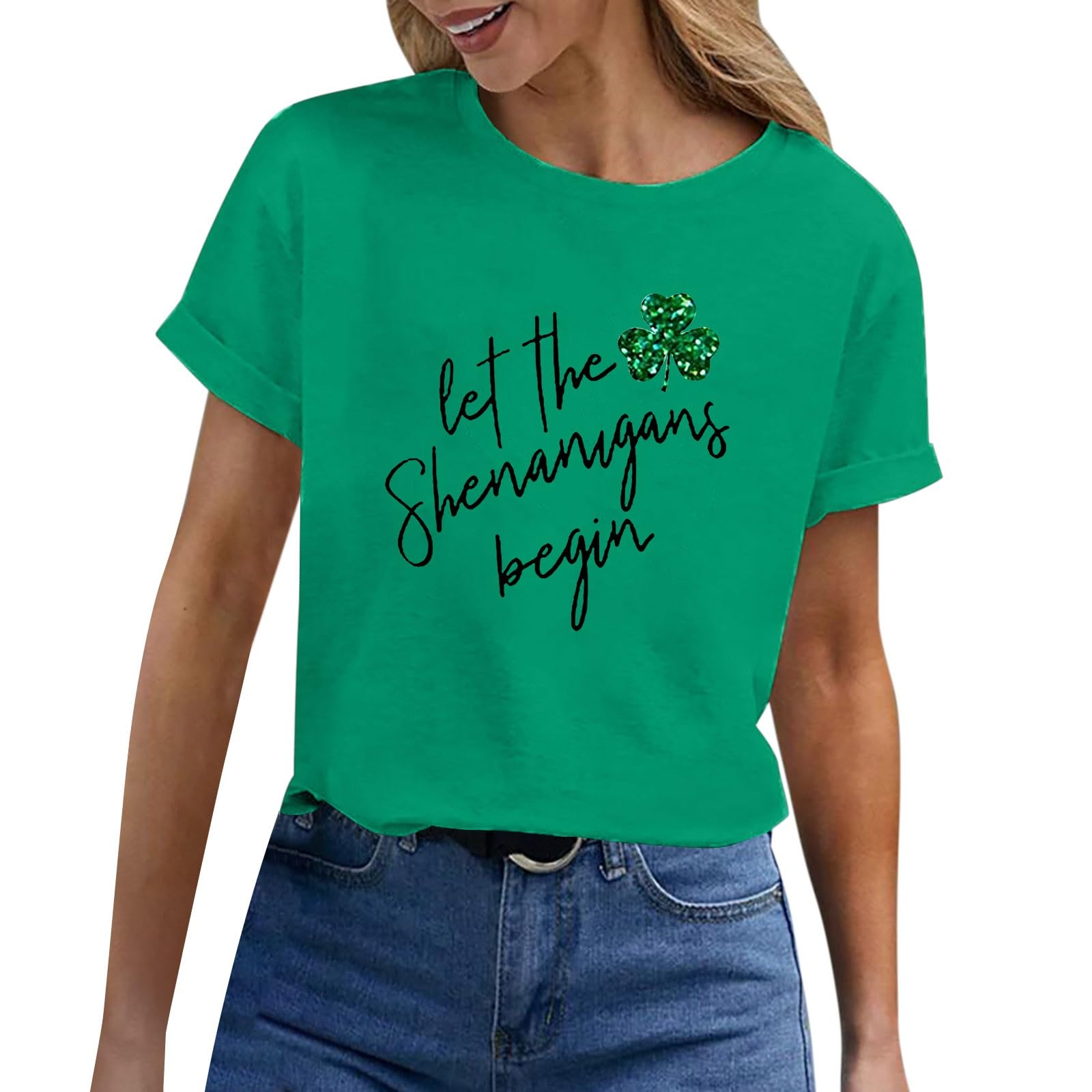 Cocila St Patricks Day Face Paint Woman Patrick Shirt Outfit Costume Ireland Rugby 2023 World Cup 1P
